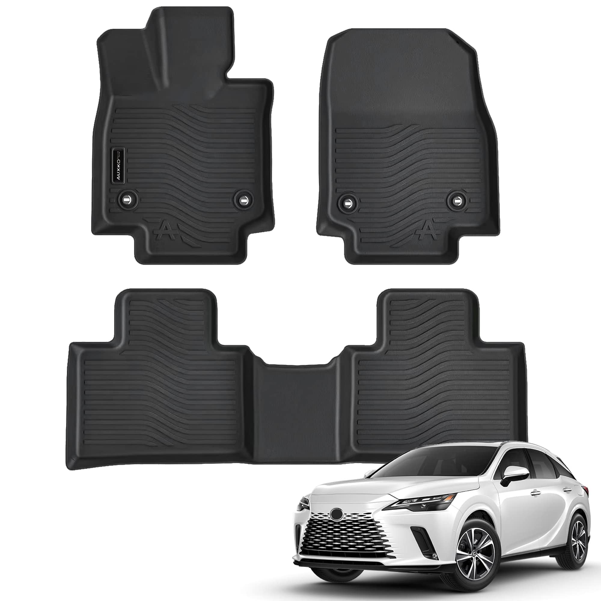 **Auxko All-Weather Floor Mats for Lexus RX 2023-2025 (RX350/RX350h/RX500h) – TPE Rubber Liners, Odorless & Anti-Slip Car Accessories – Perfect for Daily Commute, Road Trips, and All-Season Protection**