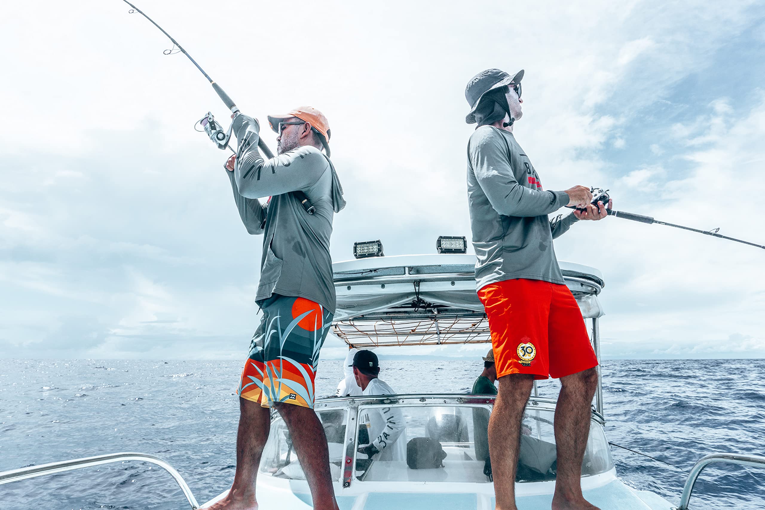 **Men's UPF 50 Long Sleeve Fishing Shirts with Hood & Gaiter – Sun Protection Outdoor Gear for Fishing, Hiking & Camping**