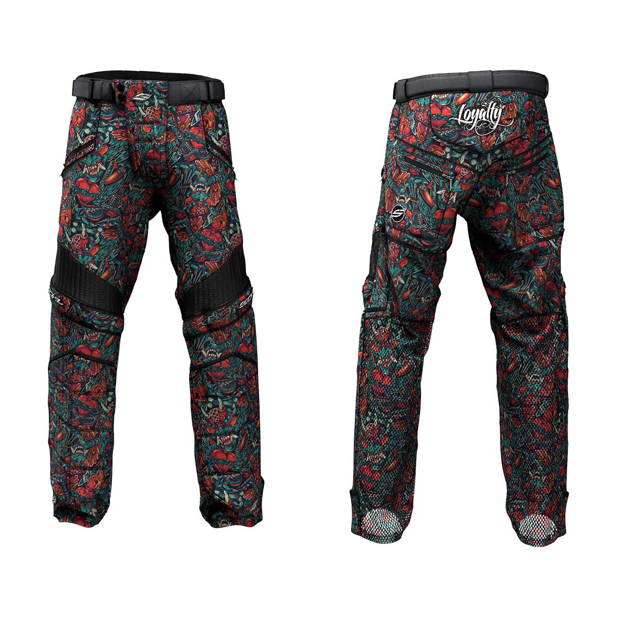 Social Paintball Grit V3 Padded Protective Pants - Oni Henso Camo | Durable Paintball Gear for Men & Women | Perfect for Outdoor Games & Tactical Training