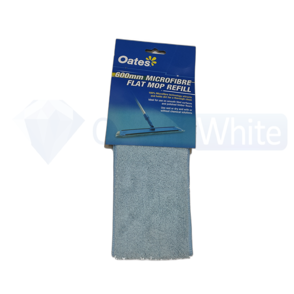 Oates Mega Flat Mop 24 Inch Microfiber Mop - Super Absorbent, Washable, Lightweight Cleaning Tool for Hardwood Floors, Tile & Laminate - Perfect for Home, Office & Commercial Use