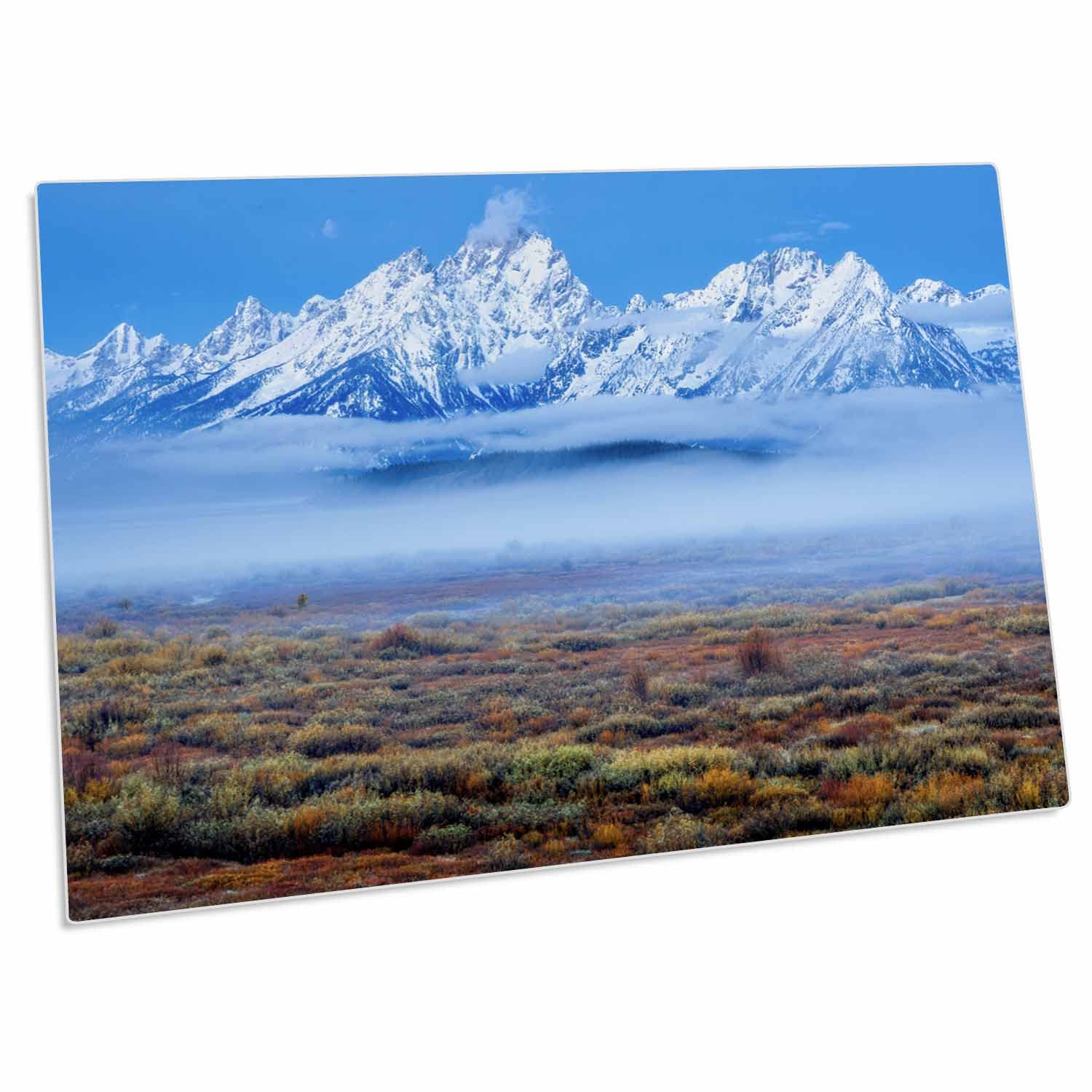 3D Rose Pre-Sunrise in The Mountains Desk Pad Place Mats Set of 4 - Non-Slip Table Protector for Dining, Office, or Home Decor (dpd-329100-1) - Perfect for Breakfast, Dinner Parties, and Daily Use