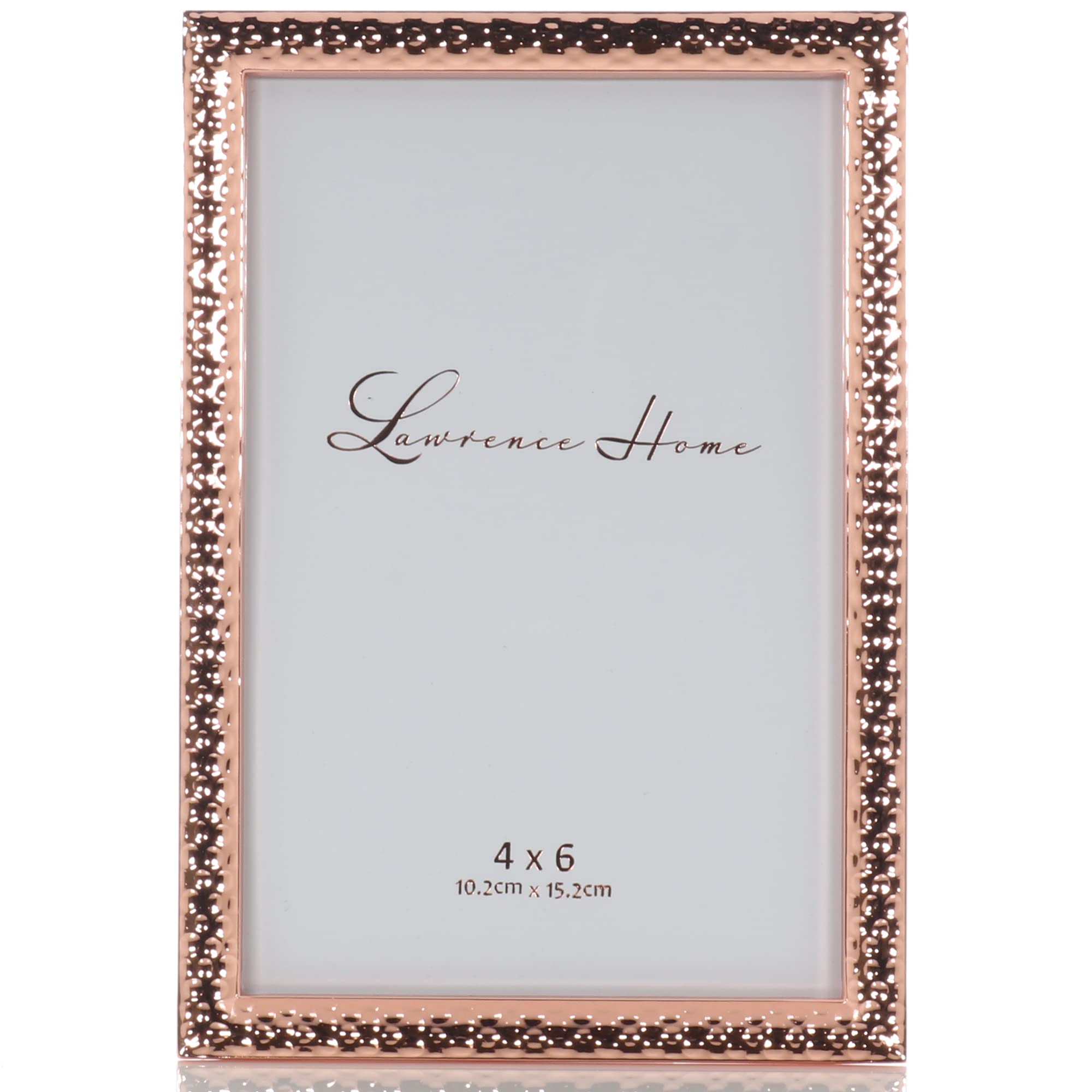 Lawrence Frames 4x6 Copper Metal Picture Frame with Hammered Texture - Perfect for Wall Art, Photo Displays & Home Decor