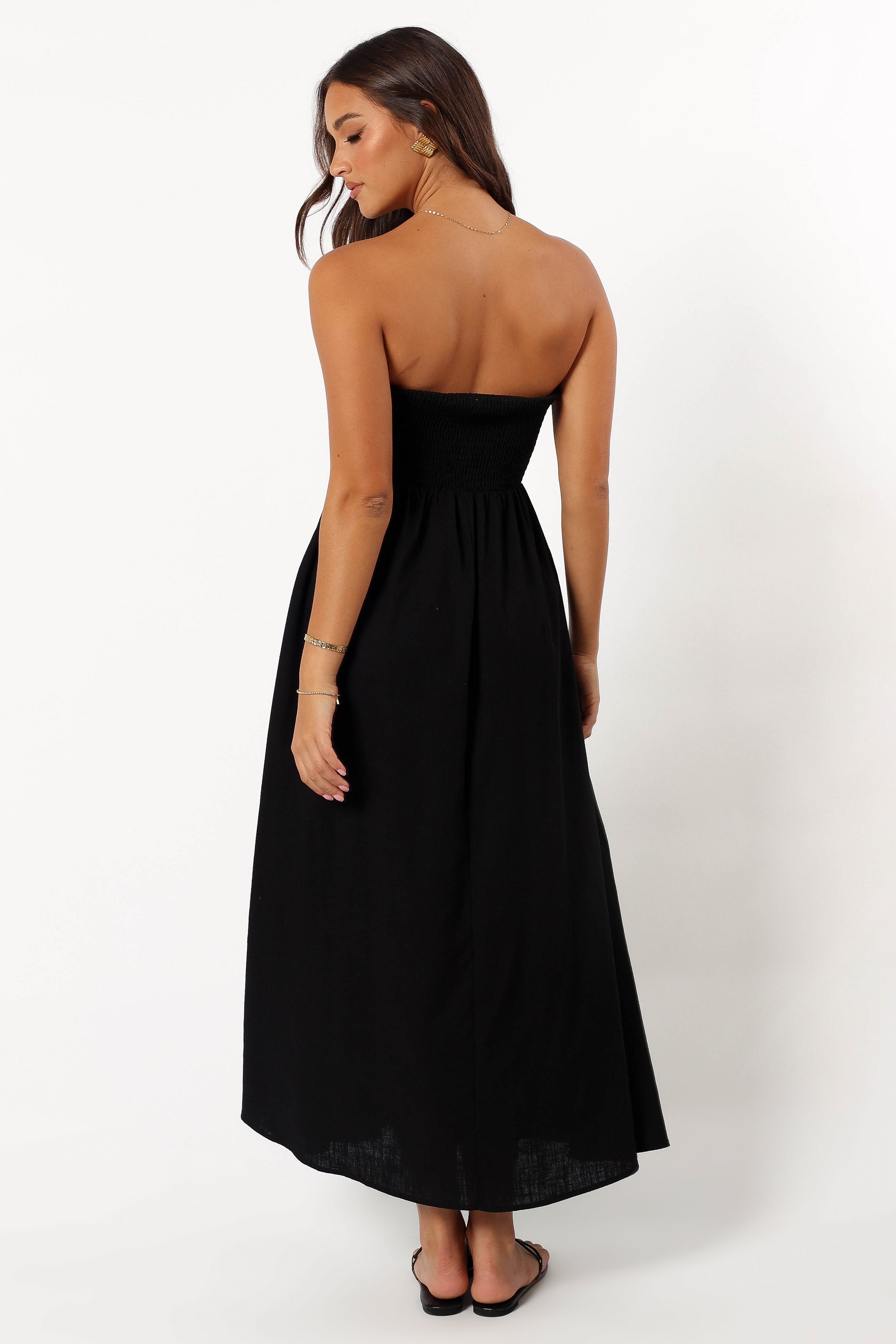 Kayt Strapless Dress - Black | Elegant Sleeveless Evening Gown for Women | Perfect for Parties, Weddings & Special Occasions