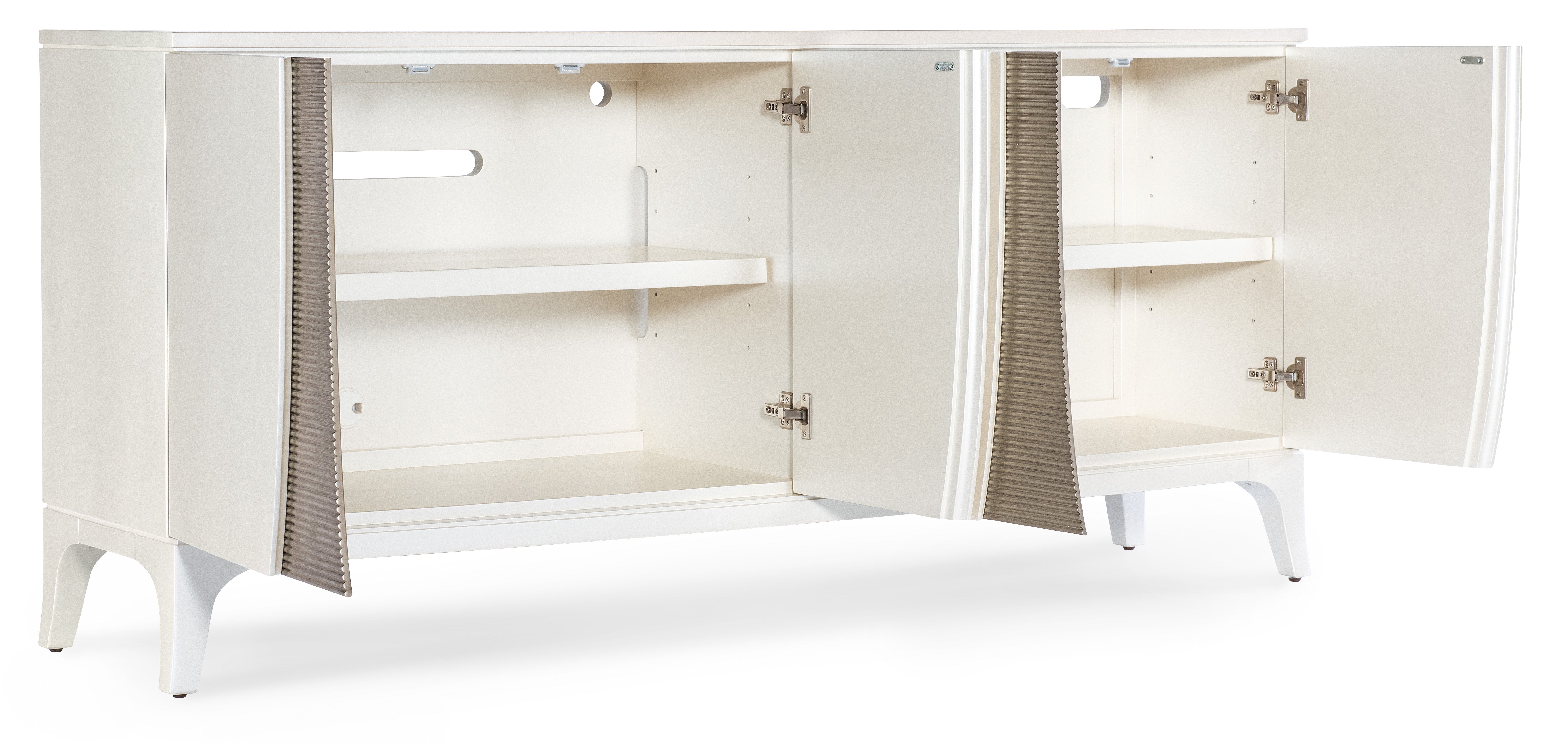Bella Donna Entertainment Credenza - Stylish TV Stand with Storage for Living Room, Home Theater, and Gaming Setup - Modern Media Console for TVs up to 65 inches