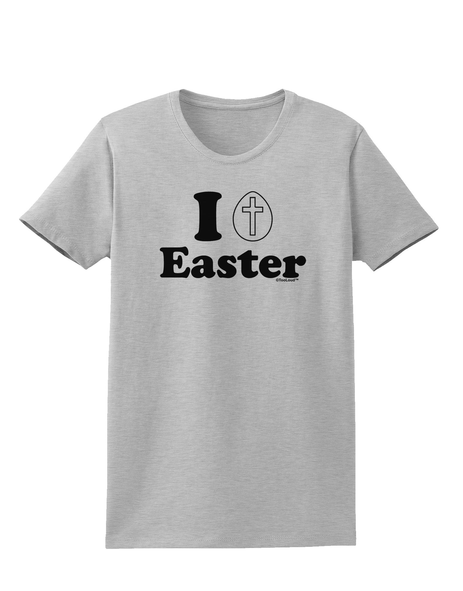 TooLoud Easter Egg Design Women's T-Shirt - Funny Graphic Tee for Spring & Easter Celebrations - Perfect for Egg Hunts, Brunch Parties & Festive Outfits