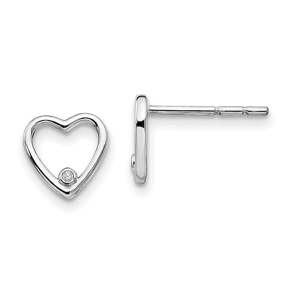 925 Sterling Silver Diamond Heart Earrings for Women - Elegant Love Jewelry Gift for Her - Perfect for Valentine's Day, Anniversary & Romantic Occasions