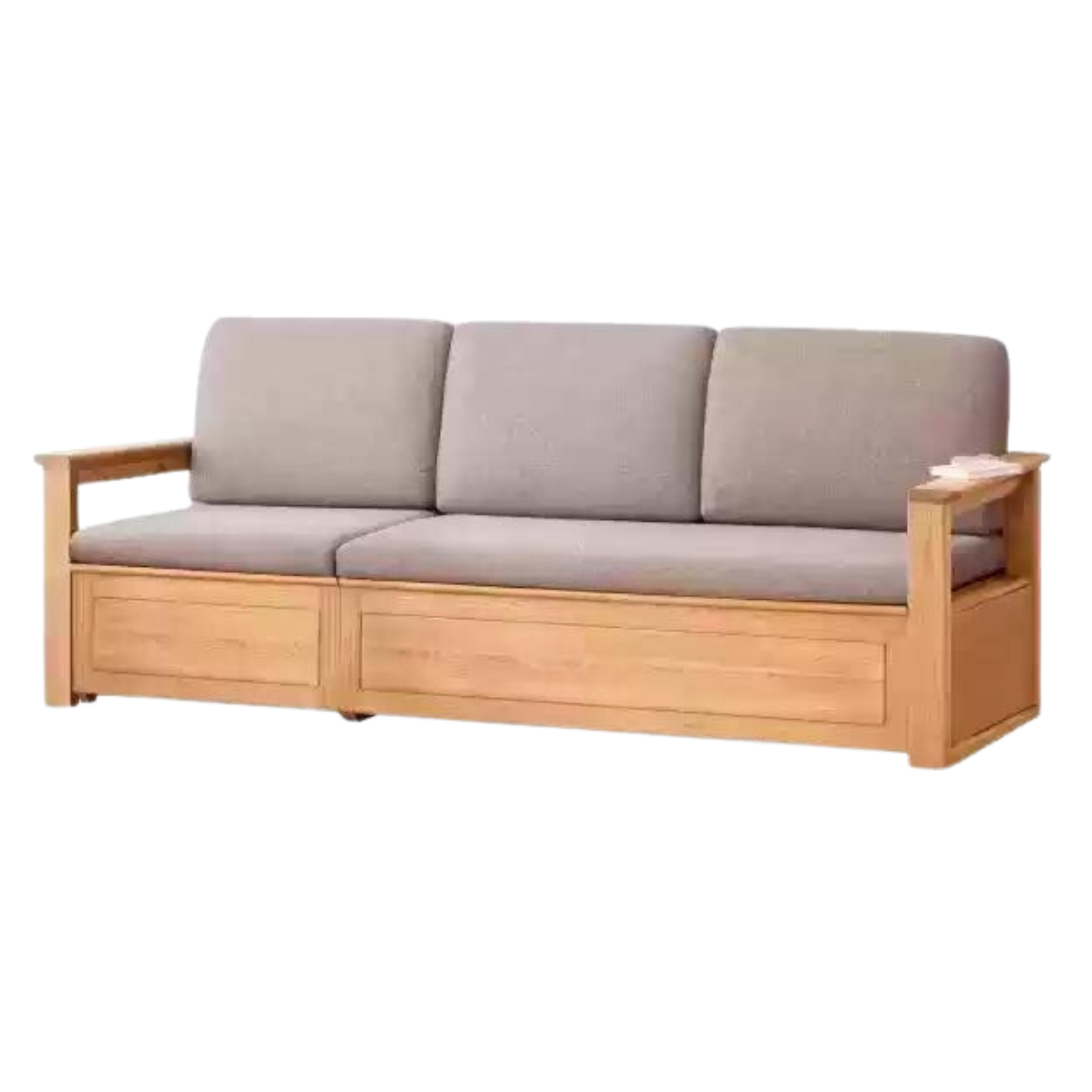 Solid Oak Wood Storage Box for Sofa - Organize Living Room, Bedroom, or Office with Stylish Wooden Storage Solution