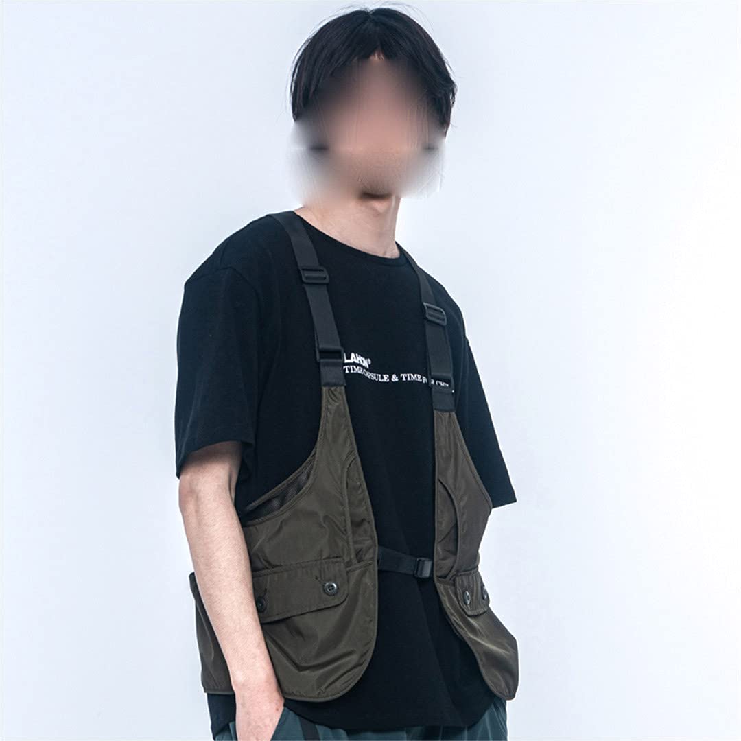 Men's Outdoor Multi-Pocket Sleeveless Vest - Lightweight Fishing & Streetwear Jacket for Hiking, Camping & Urban Fashion