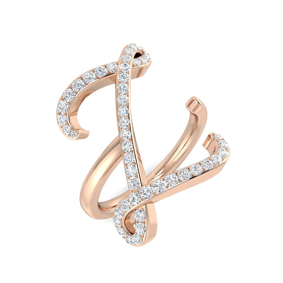 Rose Gold Initial Ring for Women - Personalized Monogram Letter Ring - Elegant Dainty Jewelry Gift for Her - Perfect for Birthdays, Anniversaries & Special Occasions