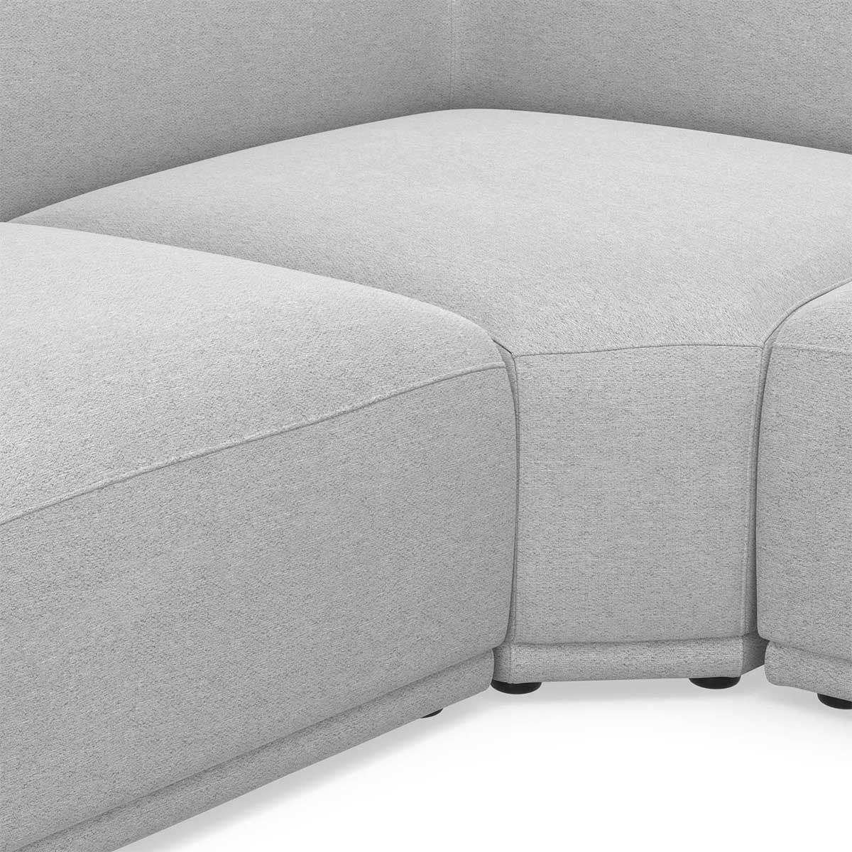 Bailey Fabric 4-Seater Corner Modular Sofa Set - Modern L-Shaped Sectional Couch with Removable Covers for Living Room, Lounge & Family Room