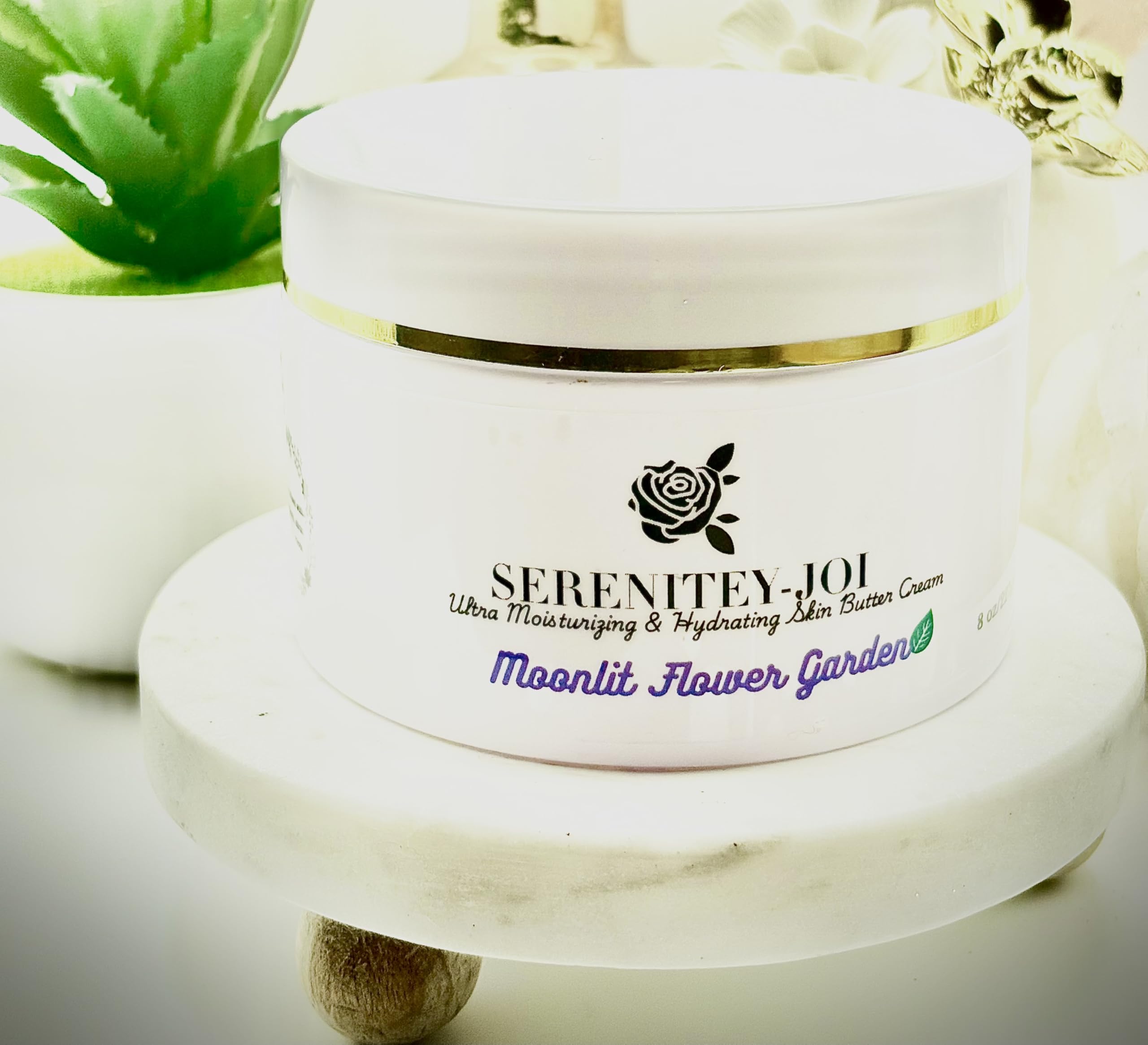 Moisturizing Body Butter Cream with Rose Water, Mango & Cupuacu Butters - Hyaluronic Acid, Squalane & White Tea Extract - 8 oz Deep Hydration for Dry Skin - Perfect for Daily Use, After Shower & Nighttime Skincare Routine