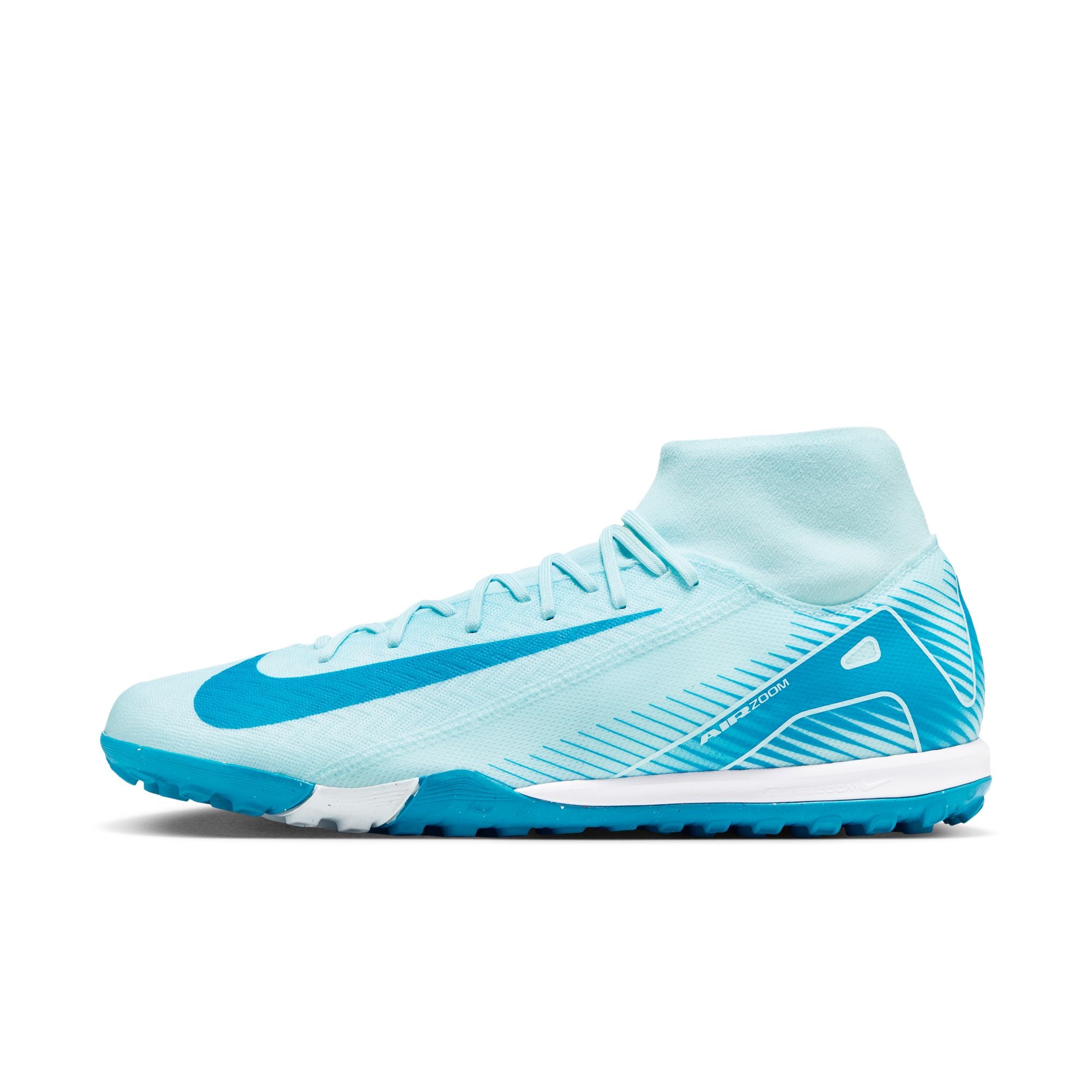 Nike Mercurial Superfly 10 Academy TF Turf Soccer Shoes for Men - Glacier Blue/Blue Orbit - Artificial Grass Football Cleats for Indoor & Outdoor Training Sessions