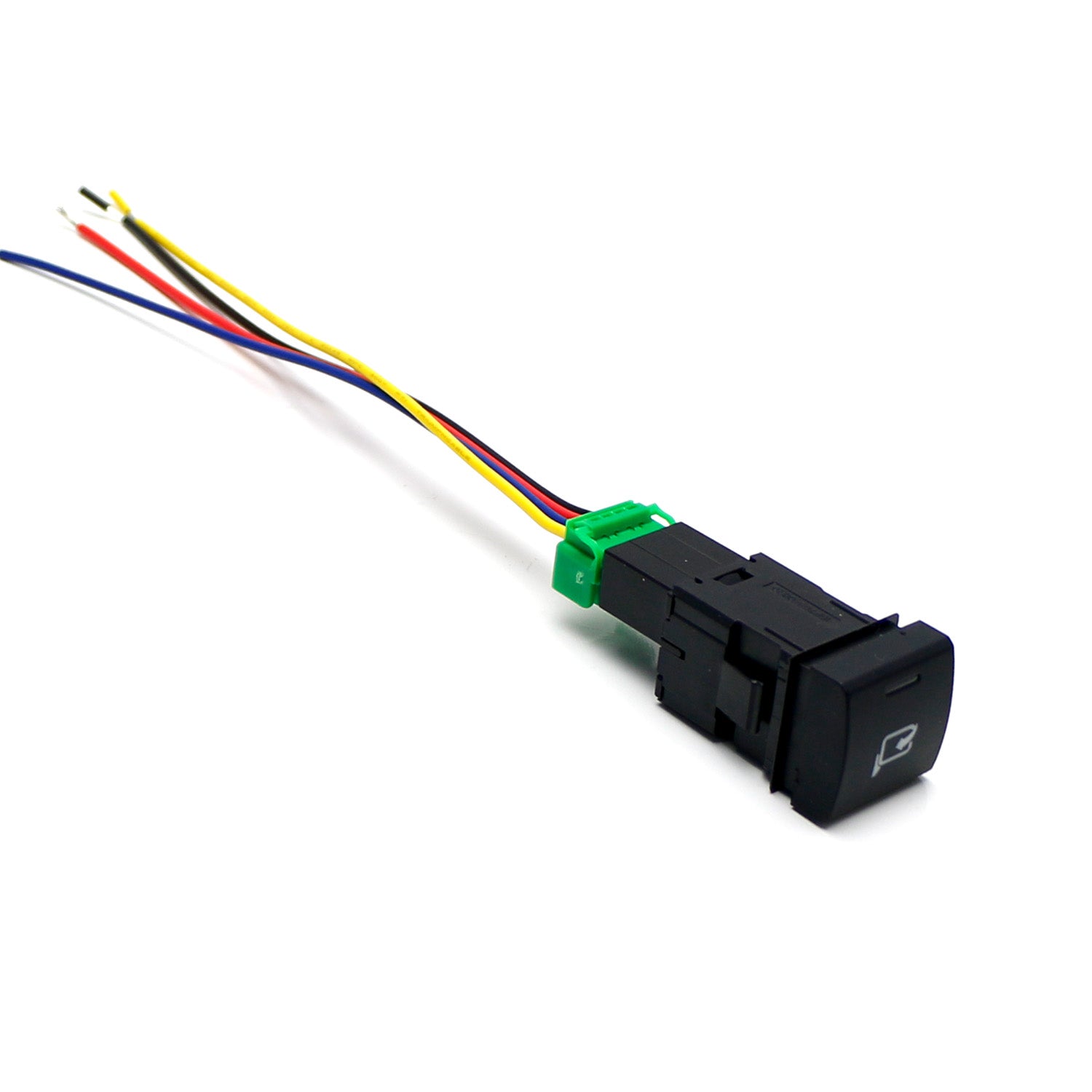 12V 4-Pole Push Button Switch with Side Mirror Folding Imprint - Compatible with Toyota Camry & Corolla - Perfect for Car Mirror Adjustment & Customization