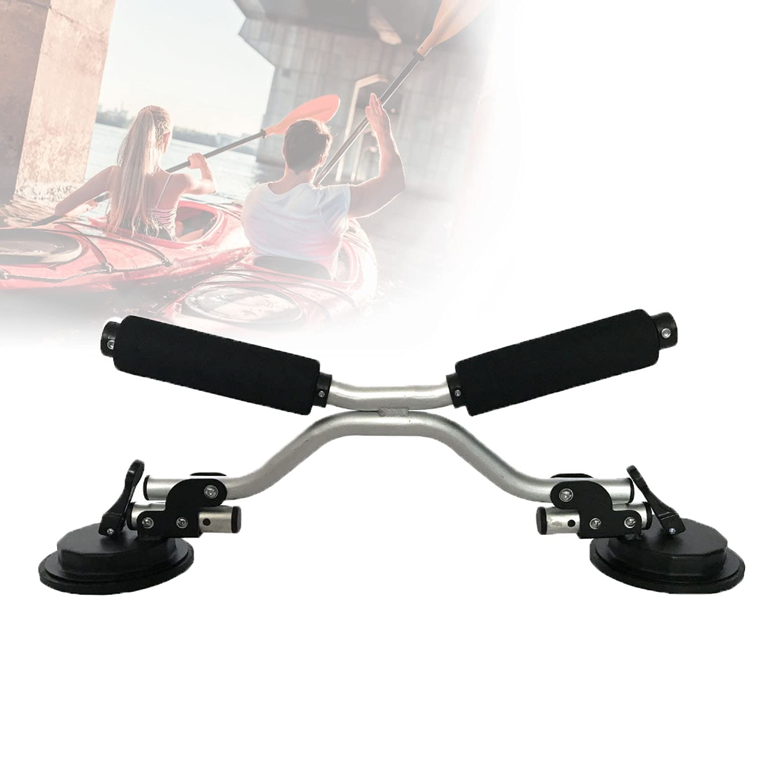 45° Adjustable Kayak Roller Load Assist with Heavy-Duty Suction Cups - Kayak and Canoe Car Top Mounting Accessories - Perfect for Easy Loading/Unloading on SUVs, Trucks & Roof Racks