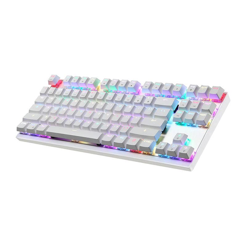Motospeed K82 RGB Mechanical Gaming Keyboard - White | Backlit Wired Keyboard for PC, Mac, Laptop | Perfect for Gaming, Typing & Office Work