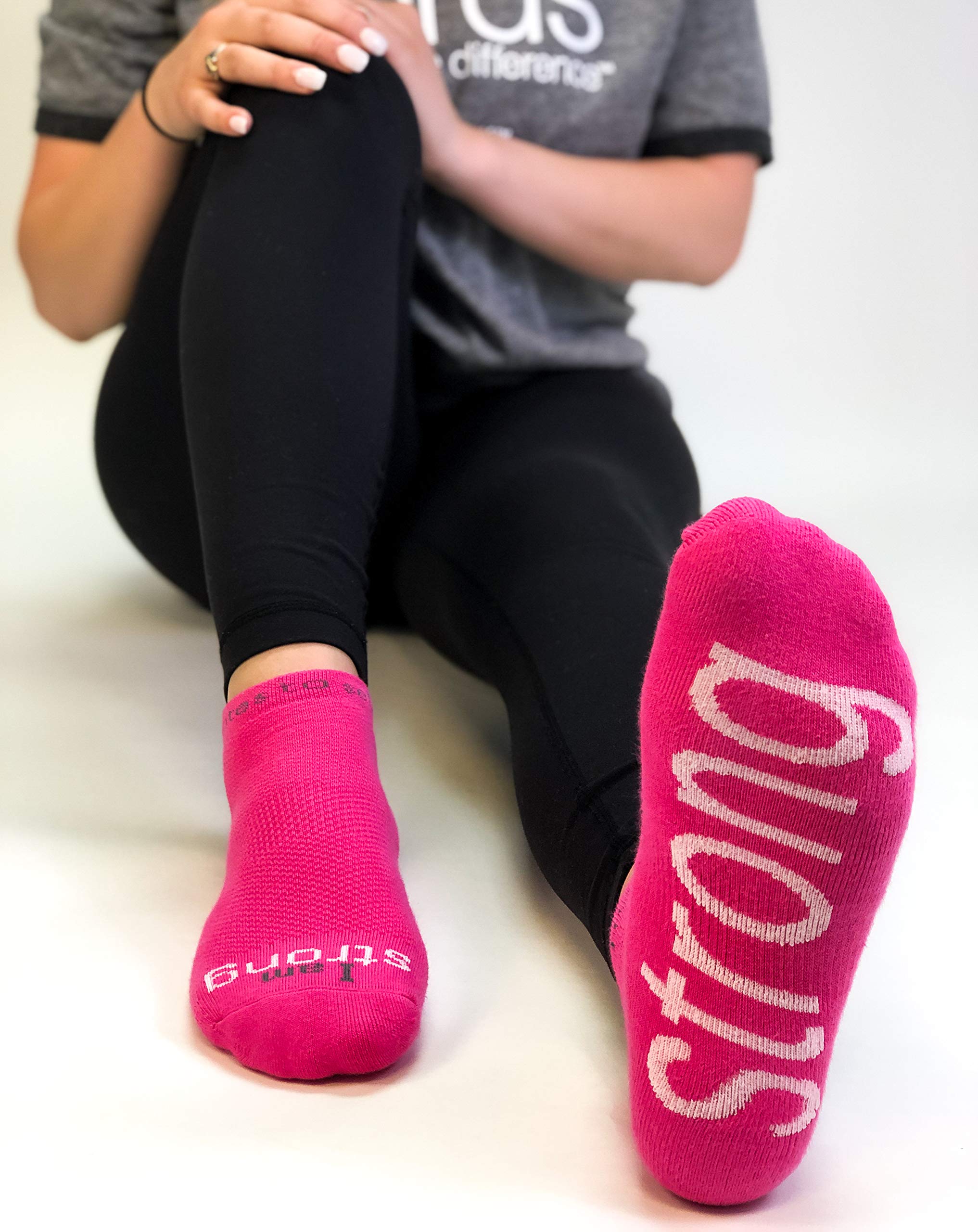 Motivational Socks for Women & Men - 'I Am Strong' Inspirational Socks - Comfortable & Durable Daily Wear - Perfect for Workouts, Gifts & Self-Care Days