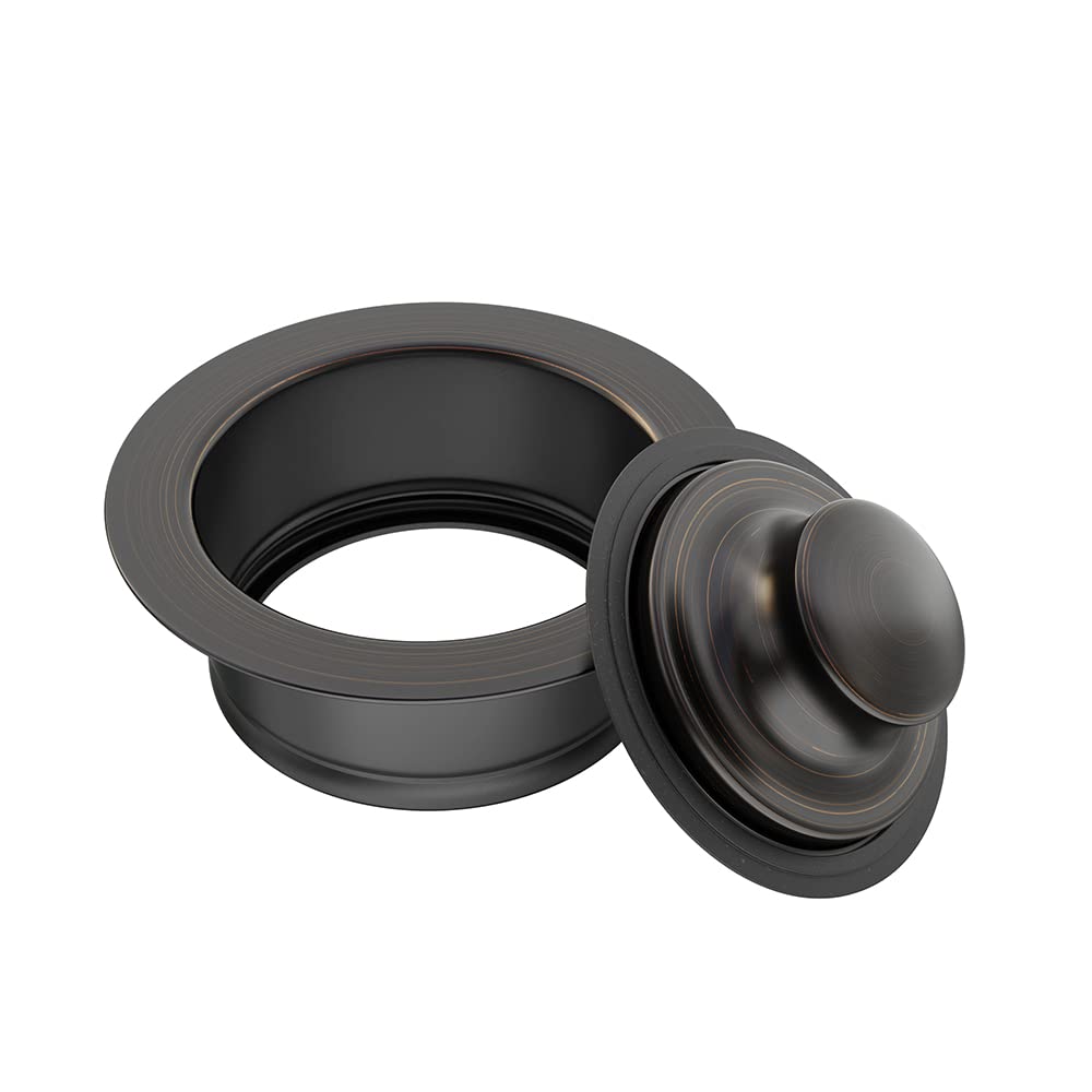 BOTEMY 3-1/2 Inch Universal Stainless Steel Sink Flange for Garbage Disposal & Stopper - Oil-Rubbed Bronze Kitchen Drain Replacement Accessory | Fits Standard Drain Openings | Perfect for Kitchen Sink Upgrades & Garbage Disposal Installations