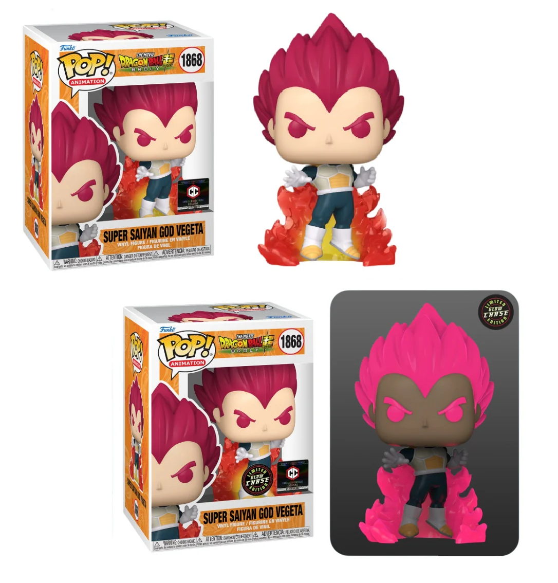 Dragon Ball Super Super Saiyan God Vegeta Chalice Exclusive Pop Vinyl Figure - Anime Collectible for Fans, Perfect for Display & Gifting