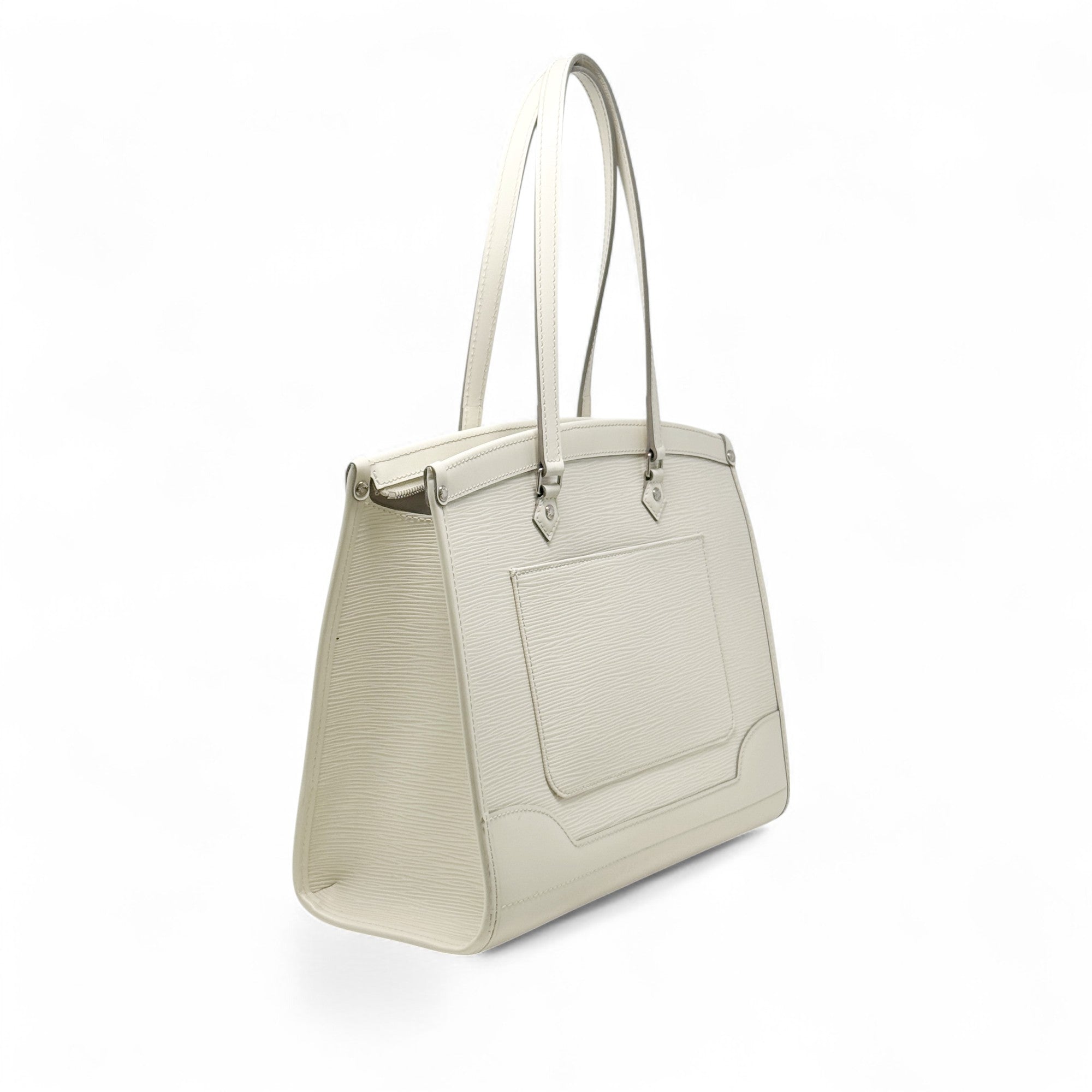 Authentic Louis Vuitton Madeleine GM Handbag in Ivory Epi Leather - Luxury Tote for Work, Travel & Everyday Elegance