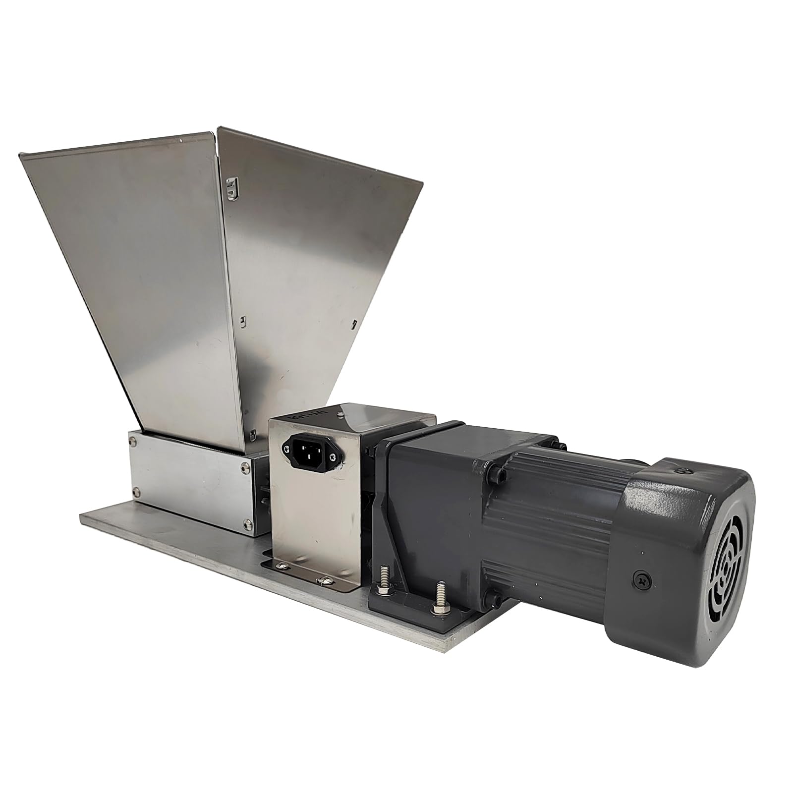 110V 60W 75RPM Stainless Steel Grain Grinder Mill - Manual/Electric Dual Mode with 4 Hopper & 2 Rollers - Perfect for Home Brewing, Crushing Malt, Corn, Wheat, Cereal & Beans - Ideal for Beer Making, Baking & Coffee Grinding