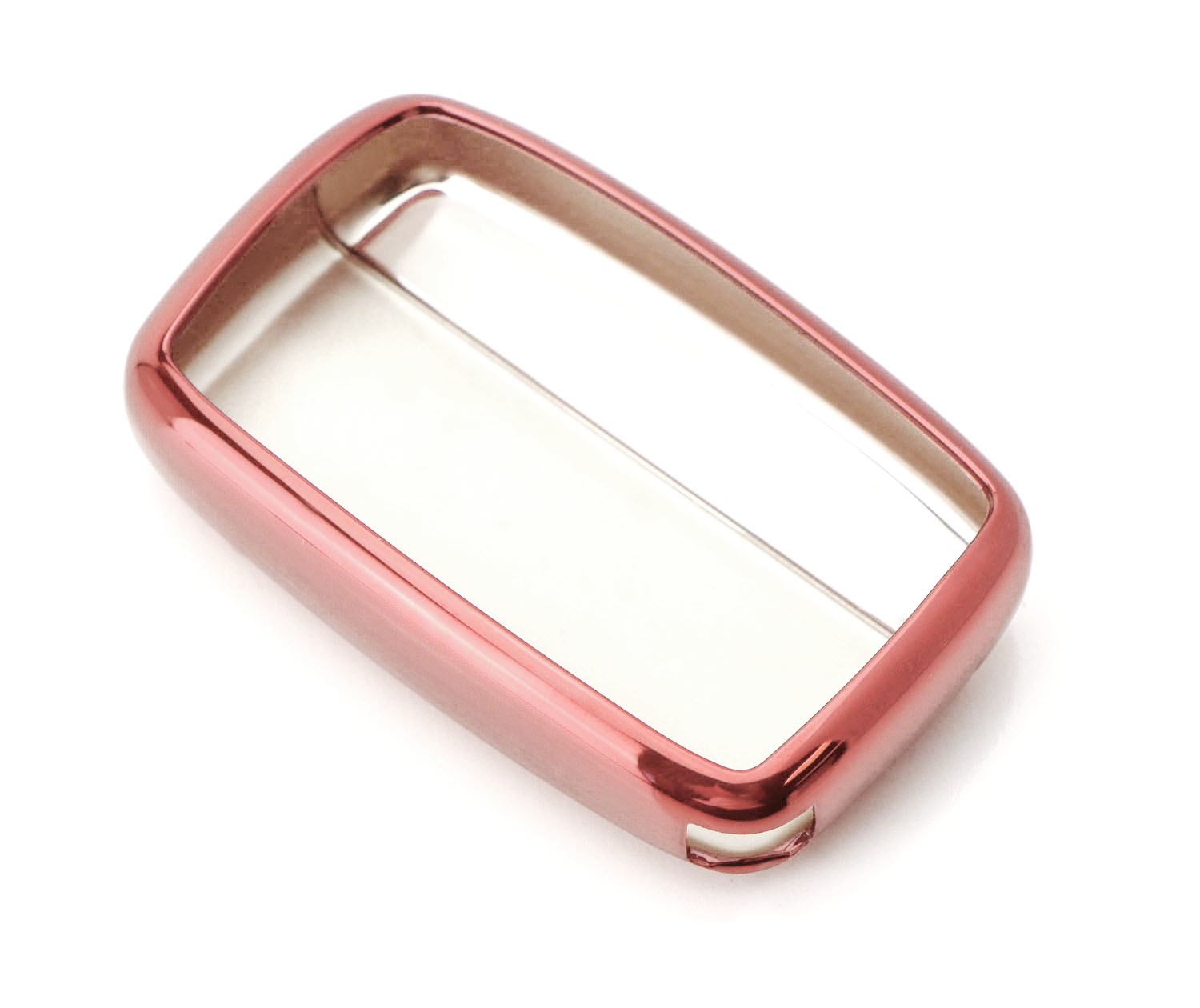 Rose Gold TPU Key Fob Case for Land Rover Keyless Smart Key (2010-2016 Models) - Durable Chrome Finish Protective Cover for Range Rover Evoque, Discovery, Sport - Perfect for Everyday Use & Car Key Protection