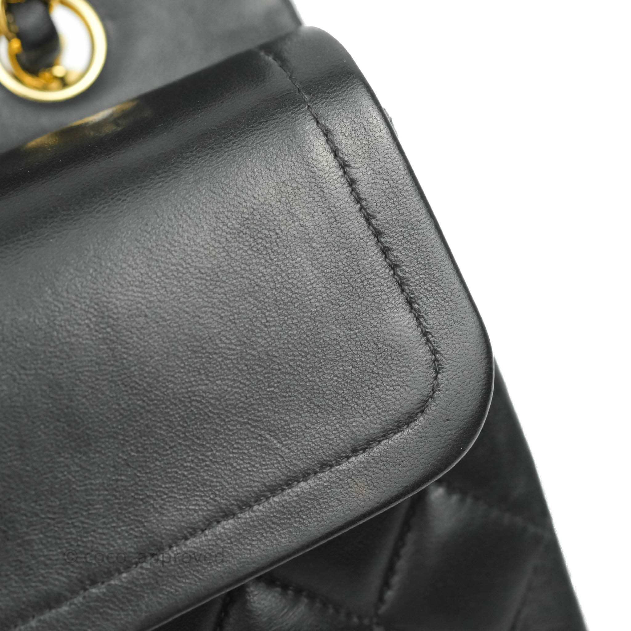 Chanel Classic Medium Double Flap Bag Black Lambskin Leather with Gold Hardware - Luxury Handbag for Women, Perfect for Evening Events & Special Occasions
