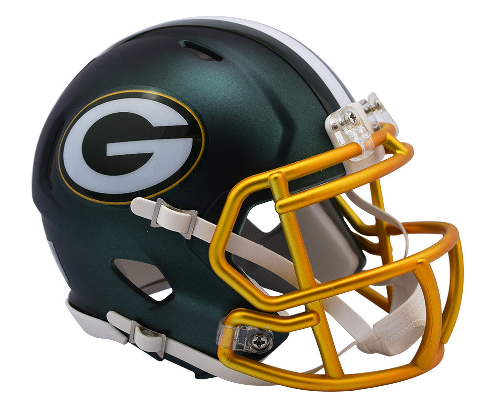 Green Bay Packers Blaze Speed Mini Helmet - Authentic NFL Collectible for Fans & Display - Perfect for Game Day Decor, Sports Memorabilia, and Gift Giving