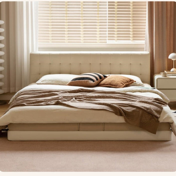 Organic Leather Art Floor Bed - Handcrafted Eco-Friendly Mattress for Adults & Kids - Perfect for Minimalist, Boho & Montessori Bedrooms