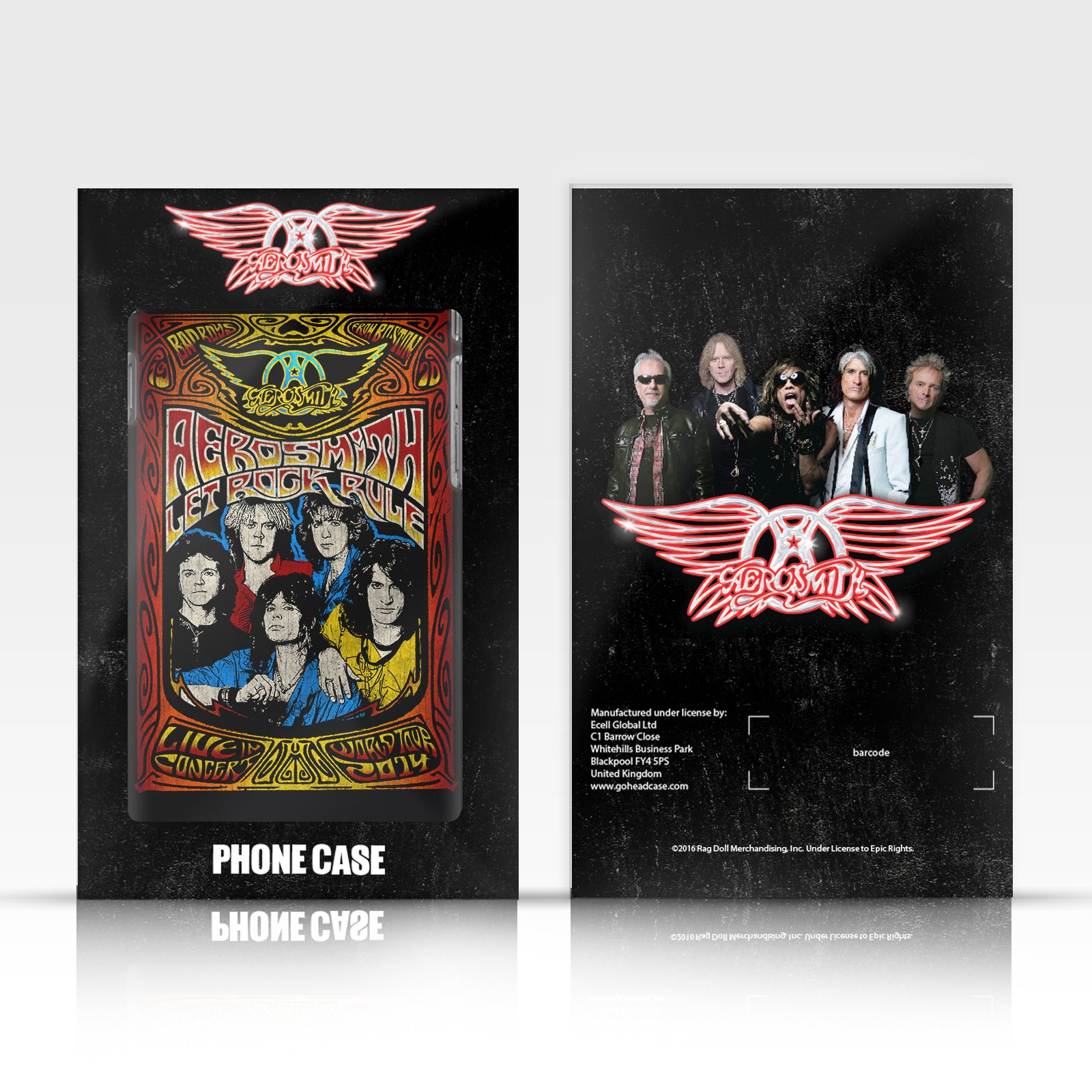Officially Licensed Aerosmith The Pump Black & White Hard Case for Apple iPhone 13 Pro - Durable Protective Cover for Music Fans & Concert Goers