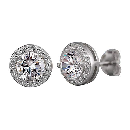 Novania Diamond Stud Earrings for Women & Girls - 14K Gold Plated Stainless Steel Piercing Hoop Drop Dangle Earrings - Perfect for Parties, Weddings & Everyday Wear