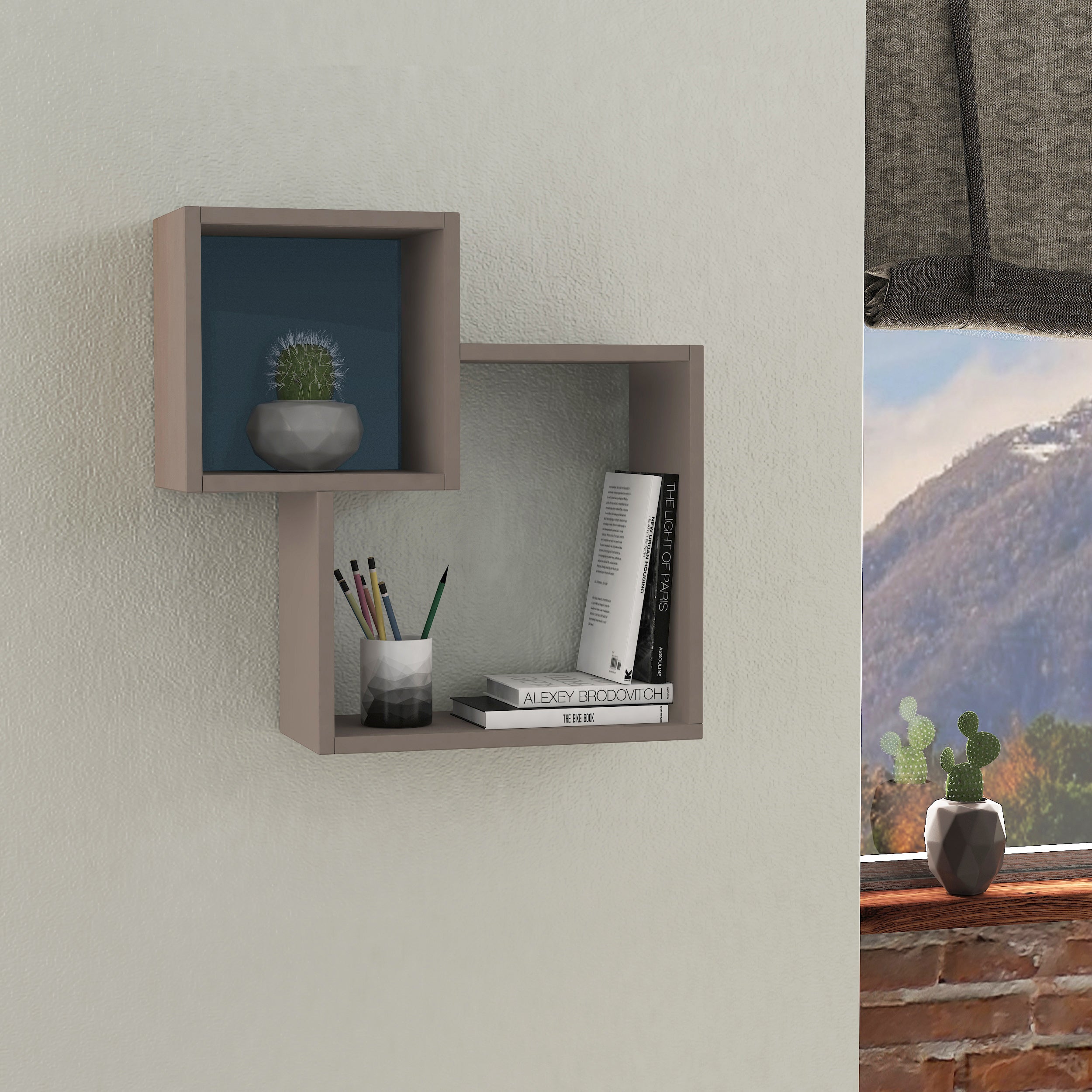 Stylish Floating Wall Shelf - Modern Wooden Shelves for Home Decor, Books & Display - Perfect for Living Room, Bedroom & Office Organization