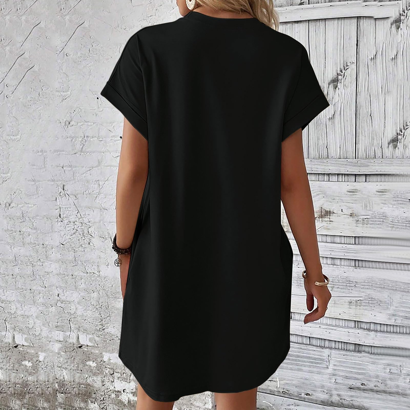 Women's Summer Dresses with Pockets - Boho Beach Short Sleeve Loose Flowy Sundress & Casual T-Shirt | Perfect for Beach Vacations, Pool Parties, and Summer Outings