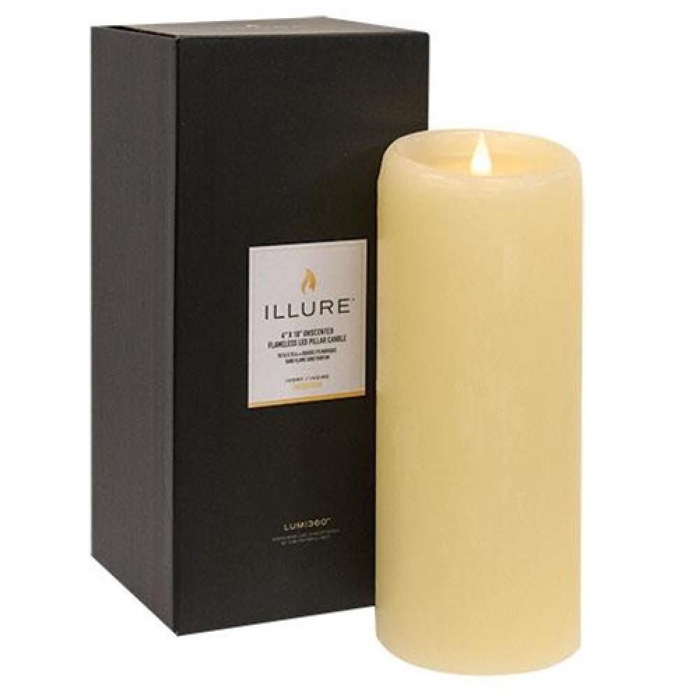 Illure Ivory Wax Pillar Candle 4