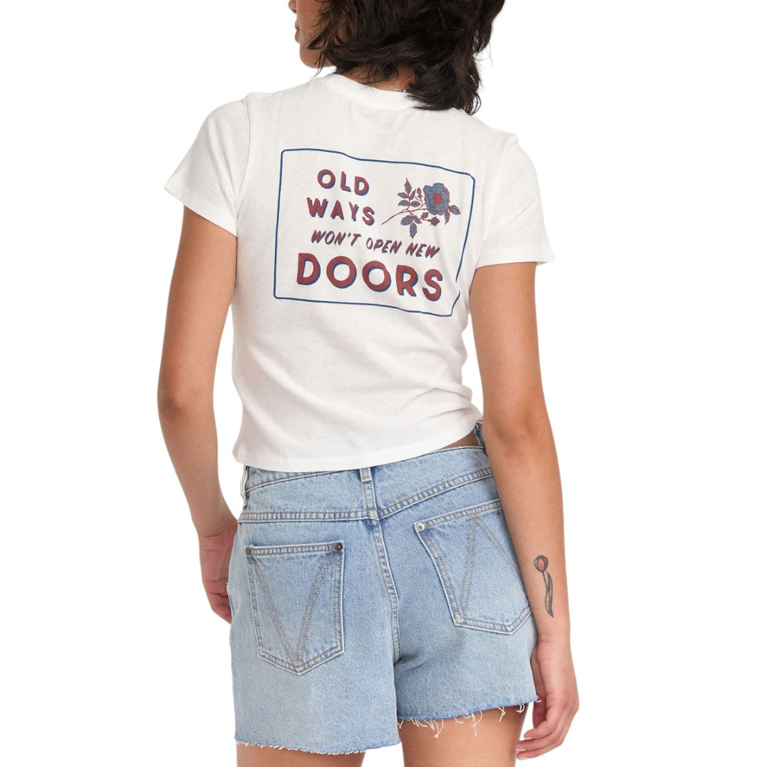 RVCA Women's 411 Short Sleeve T-Shirt - Comfortable Casual Cotton Top for Everyday Wear, Gym, and Outdoor Activities