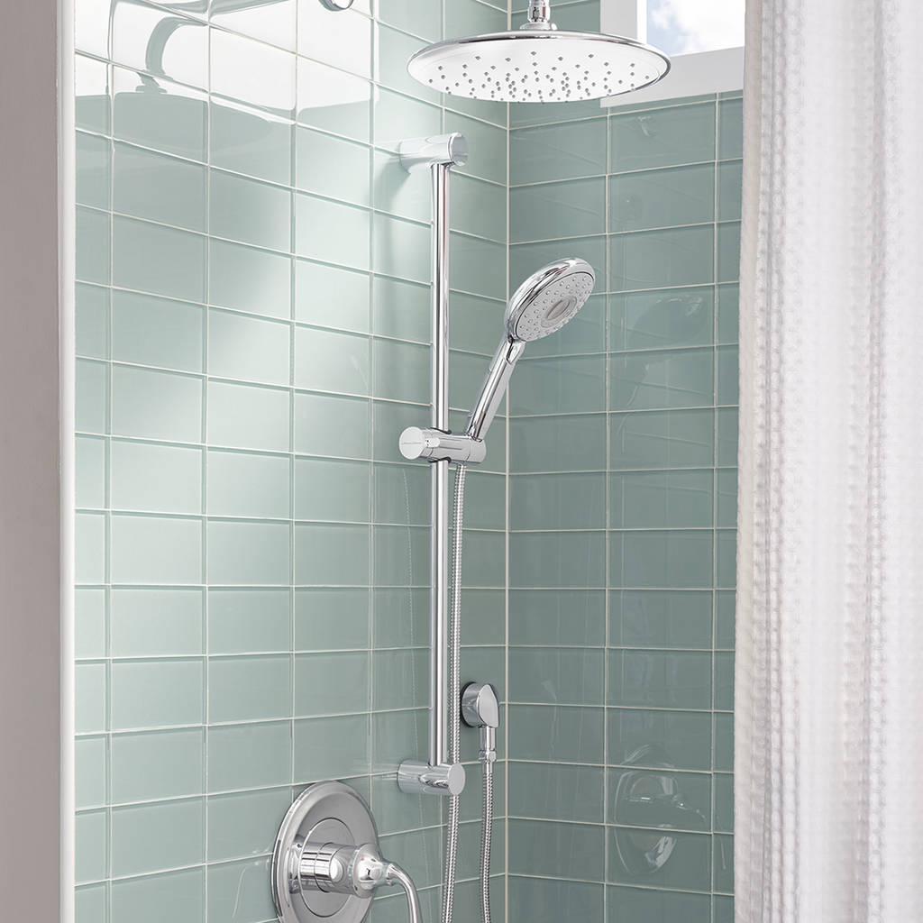 American Standard 30-Inch Shower Slide Bar in Brushed Nickel - Adjustable Shower Head Holder for Bathroom Renovation & Modern Home Upgrade