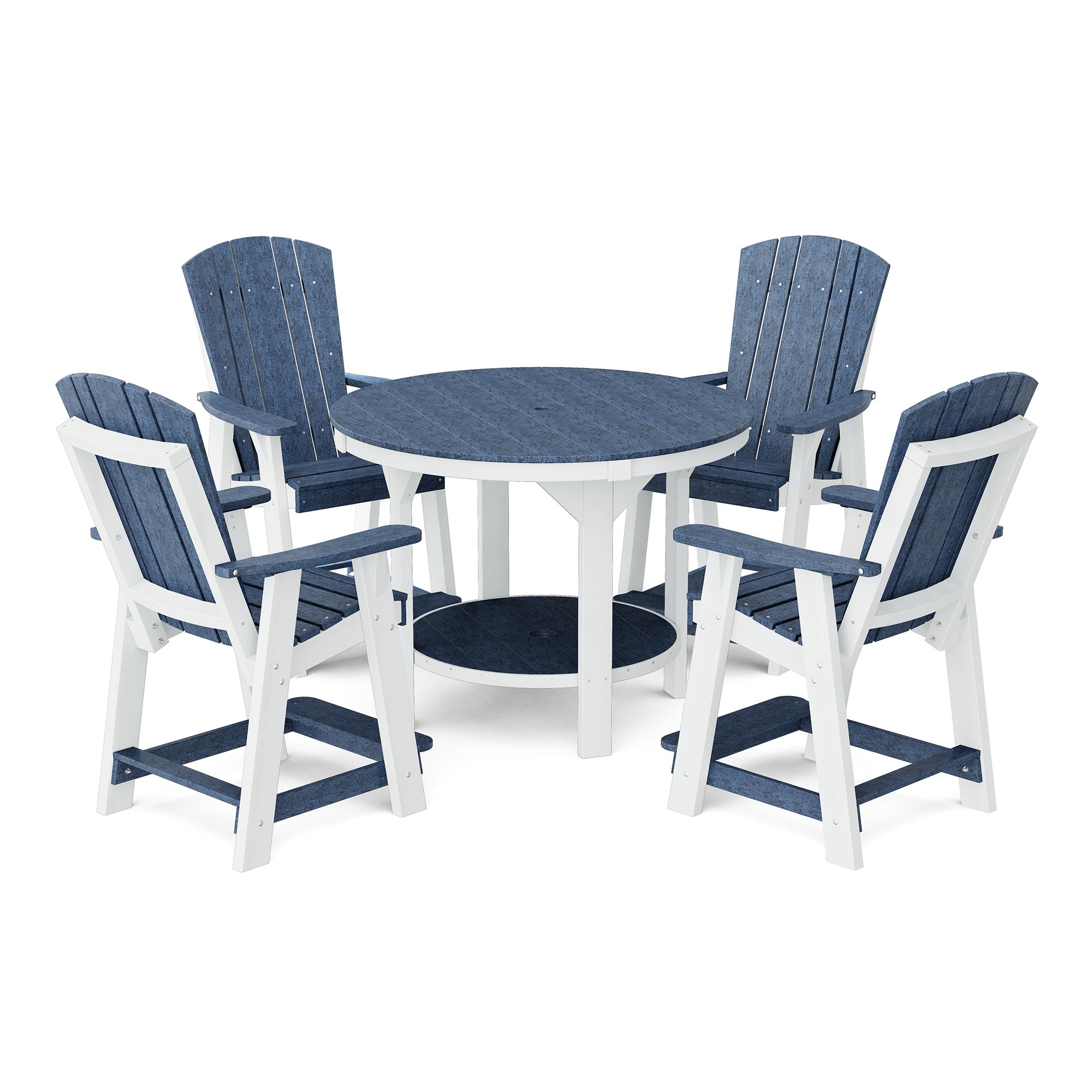 Heritage 5-Piece 48-Inch Pub Counter Height Dining Set - Perfect for Kitchen Islands, Breakfast Bars & Small Space Entertaining
