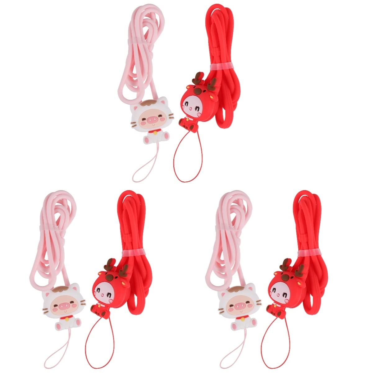UKCOCO 6 Pack Universal Phone Lanyard with Silicone Holder - Adjustable Neck Strap for Smartphones, Cases & ID Badges - Perfect for Work, Travel, Gym & Outdoor Activities