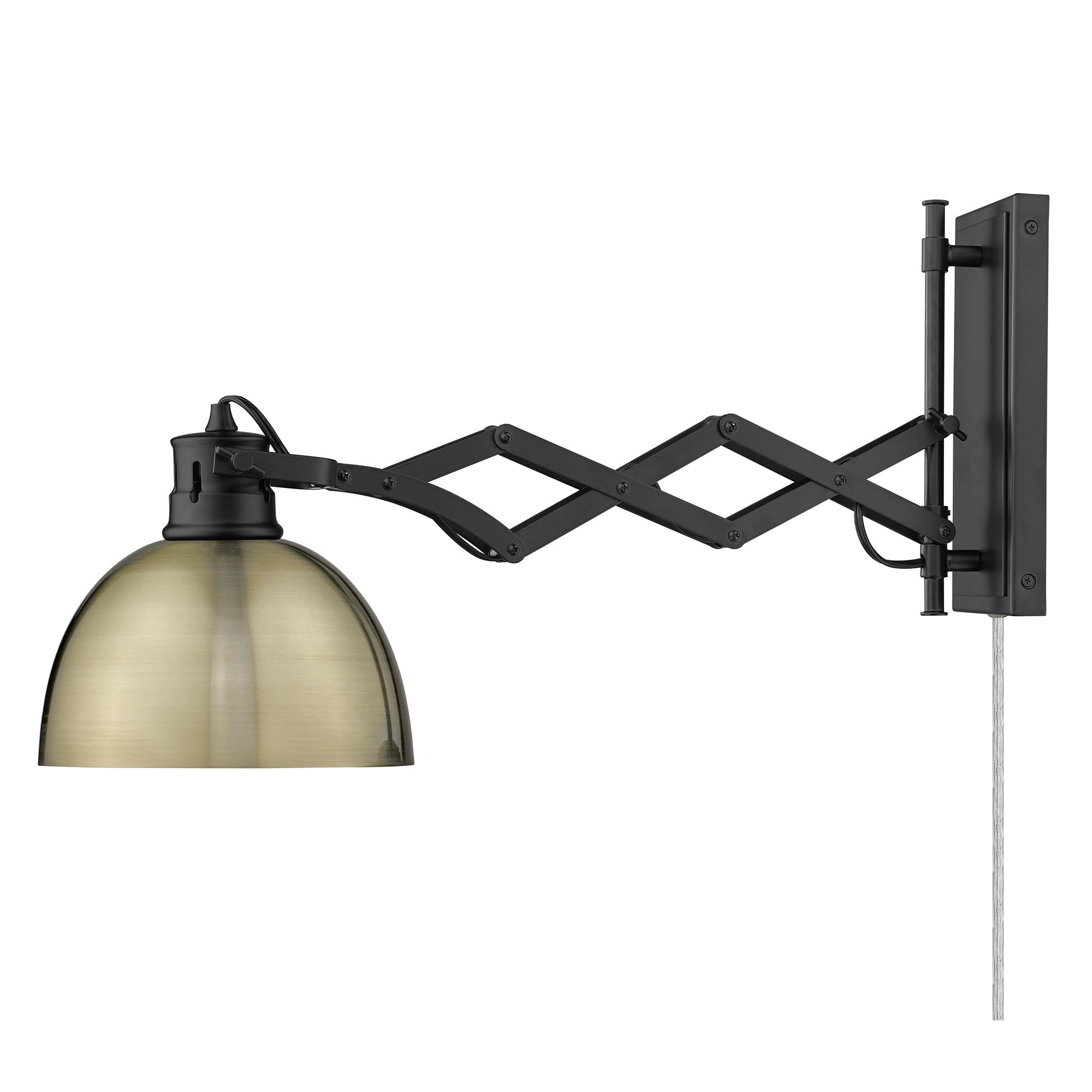 Matte Black Hawthorn 1-Light Articulating Wall Sconce with Adjustable Arm - Modern Wall Light for Foyer, Dining Room & Hallway Lighting | Dimmable LED Compatible