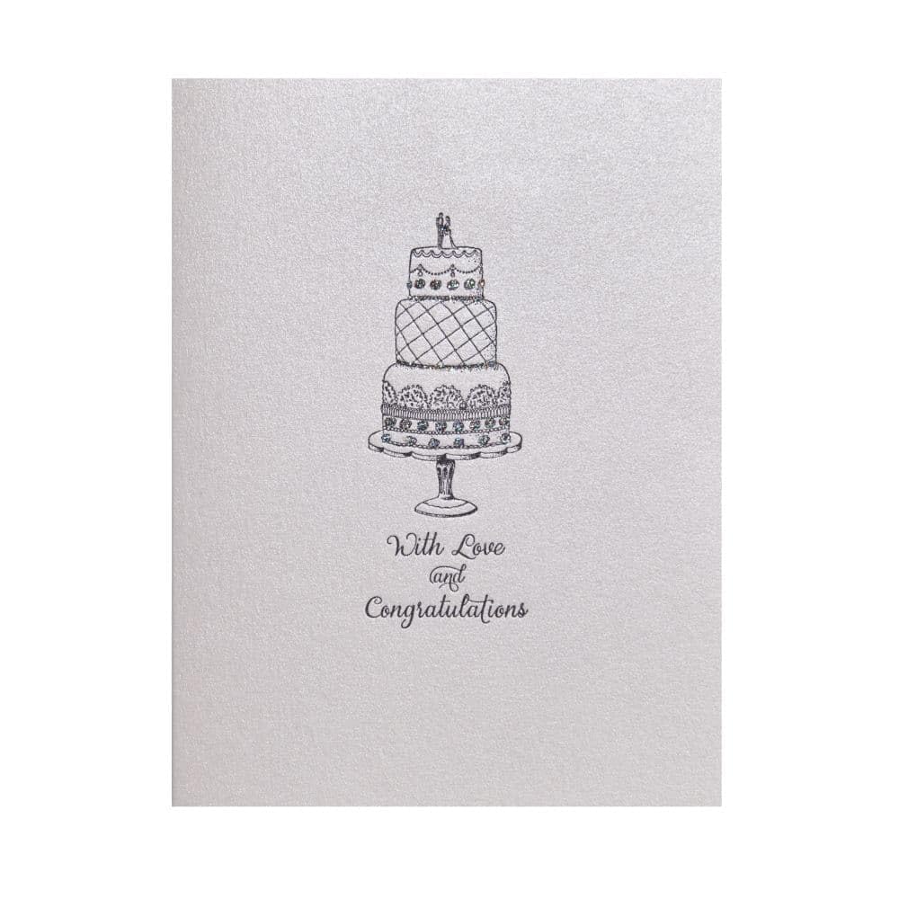 Personalized Etched Wedding Cake Card - Elegant Invitation for Bridal Showers, Anniversaries & Special Celebrations