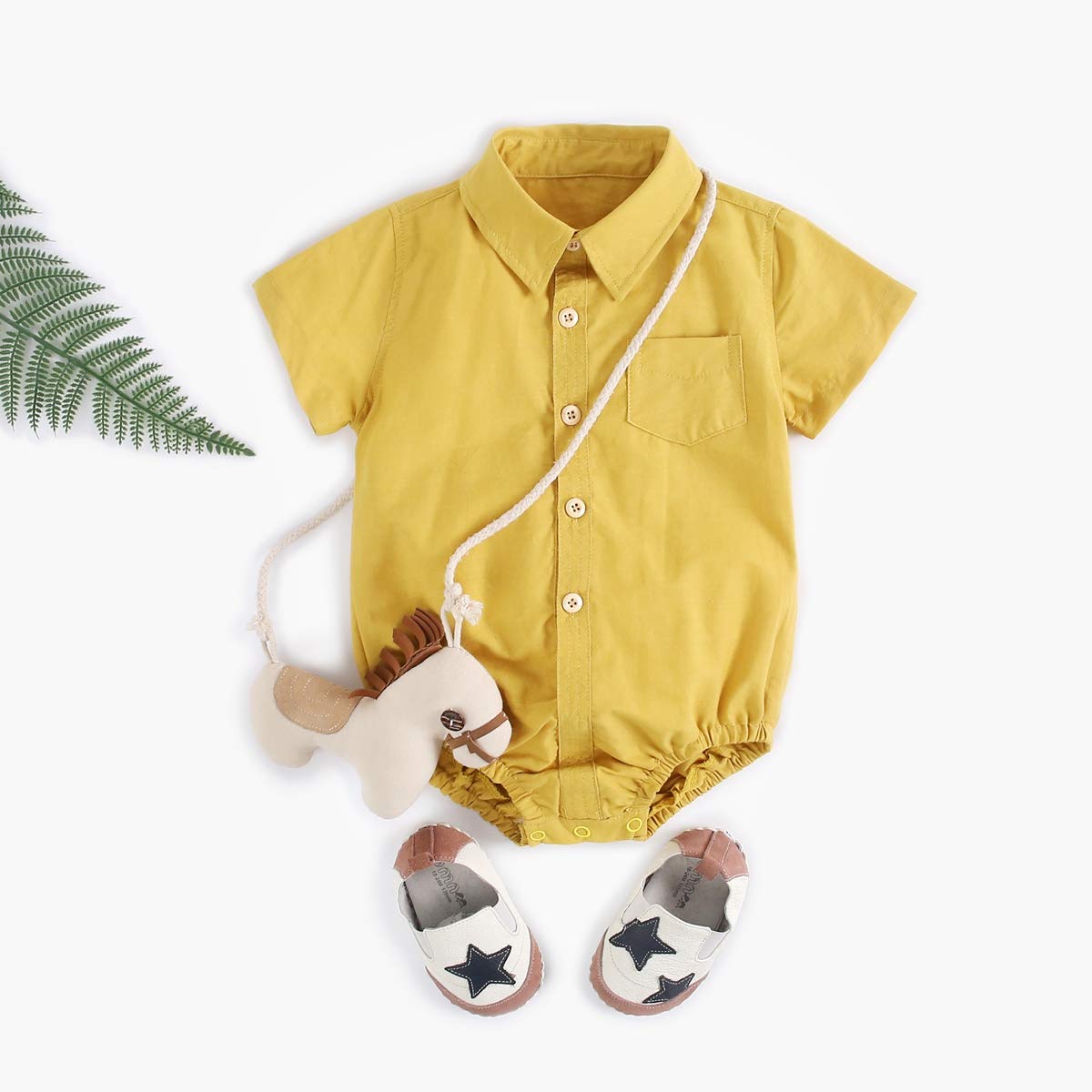 Baby Boy Bodysuits - Soft Cotton Short Sleeve Onesies for Newborns & Infants | Summer Essential Outfits for Playtime & Photo Shoots