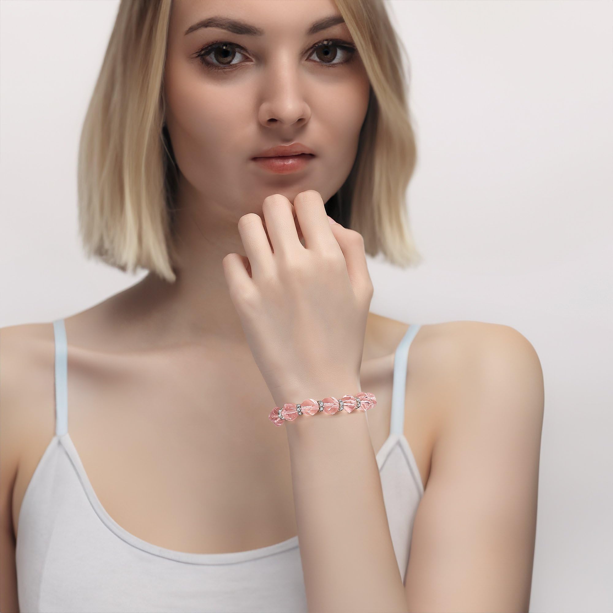 Customizable 7.5 Inch Medical ID Bracelet for Women - Interchangeable Beads & Engraved Alert Tag - Perfect for Allergies, Diabetes & Emergency Medical Identification