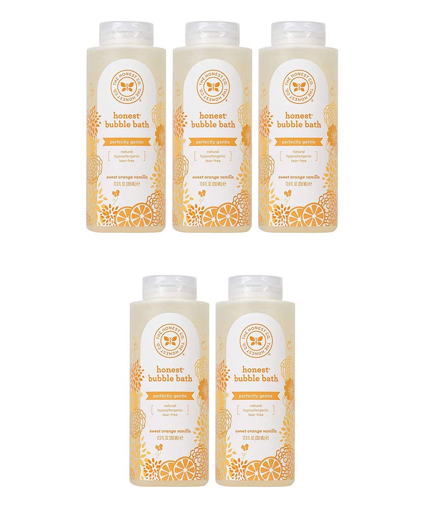 Sweet Orange Vanilla Bubble Bath - 12 Ounce (5 Bottles) | Relaxing Aromatherapy Bath Soak for Stress Relief & Skin Hydration | Perfect for Spa Nights, Self-Care Routines & Gift Sets