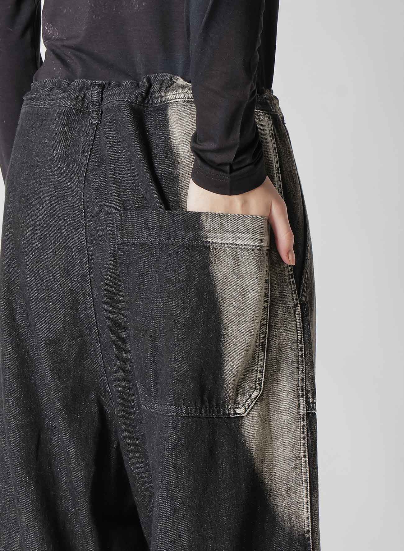Spotted Denim Long Straight Pants for Women - High Waist Stretch Jeans for Casual Wear & Street Style