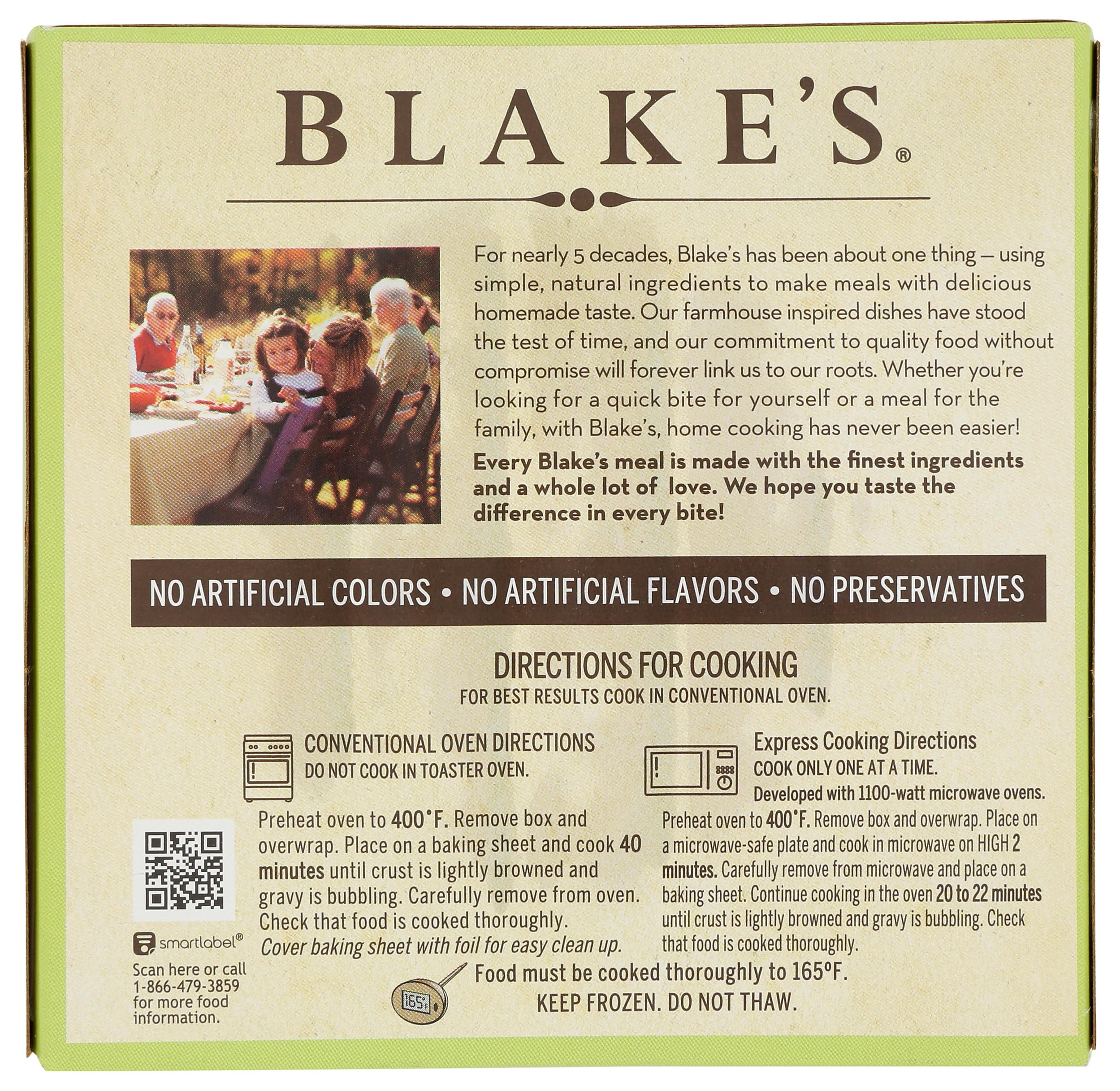 Blake's Chicken Pot Pie with Vegetables - 8 oz Frozen Pie | Comfort Food for Family Dinners & Quick Meals