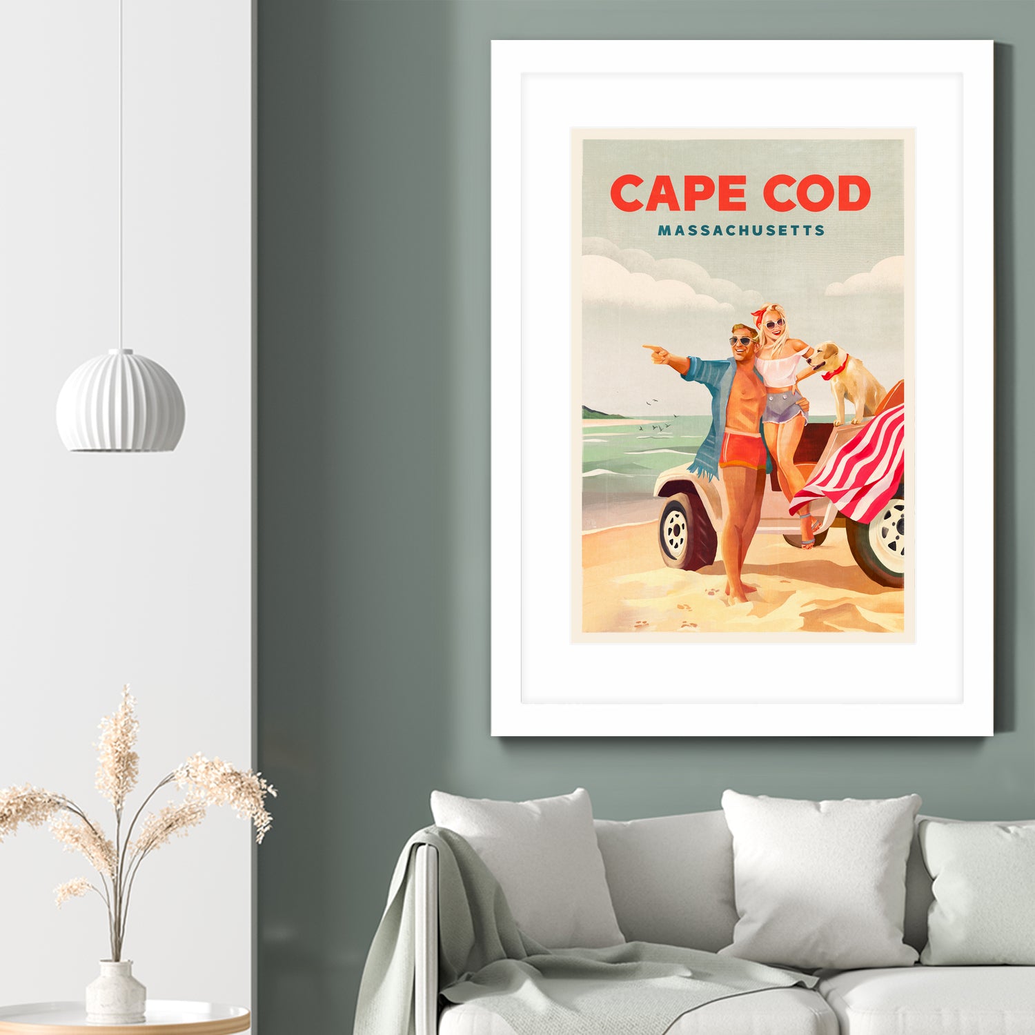Cape Cod Massachusetts Summer Beach Art Print - Coastal Wall Decor for Living Room, Bedroom, or Office - Perfect Nautical Gift for Beach Lovers