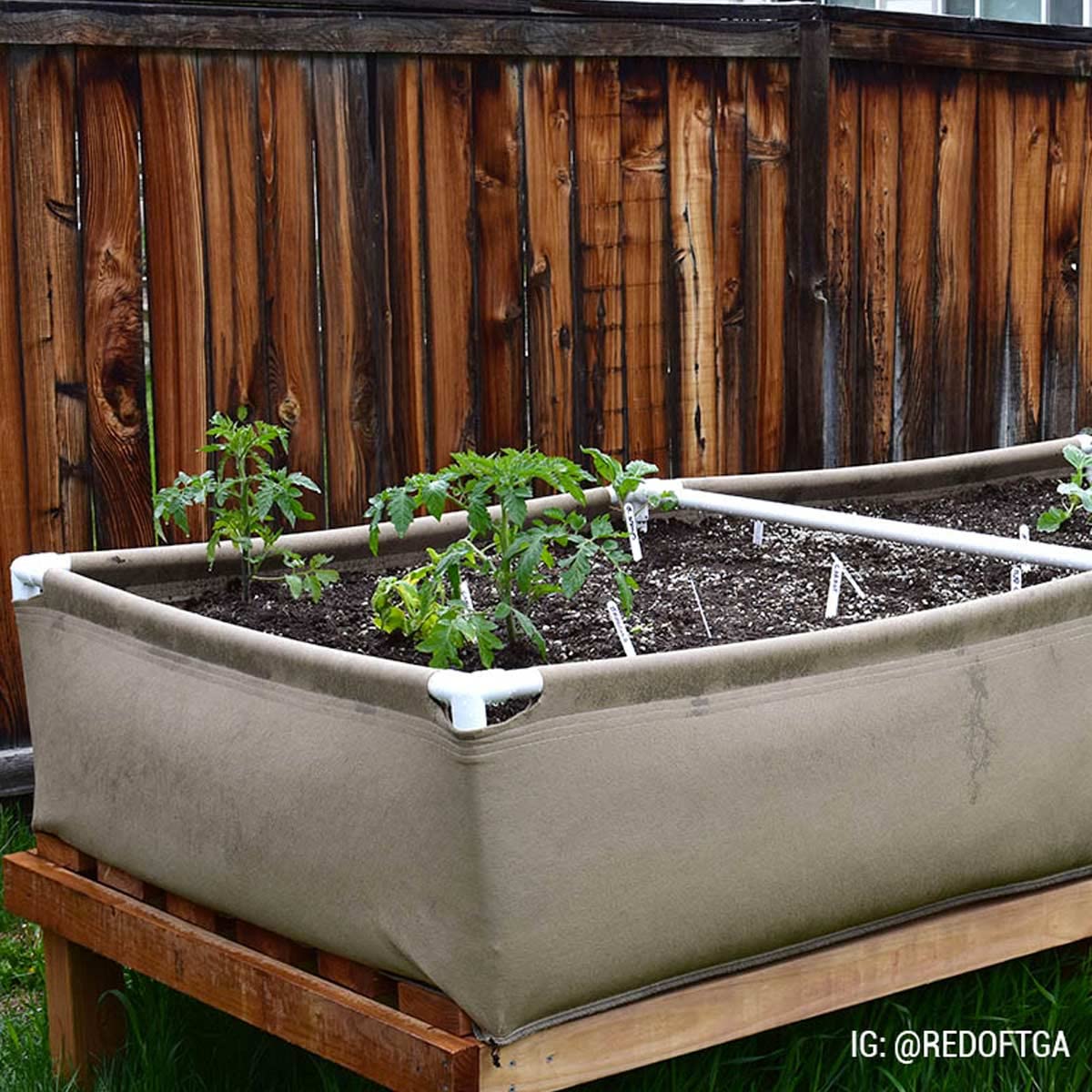 Grassroots Fabric Raised Garden Bed 4'x8' with Trellis - Durable Outdoor & Indoor Planter Box for Vegetables, Flowers, Herbs - Perfect for Backyard Gardening, Patio Decor, and Urban Farming