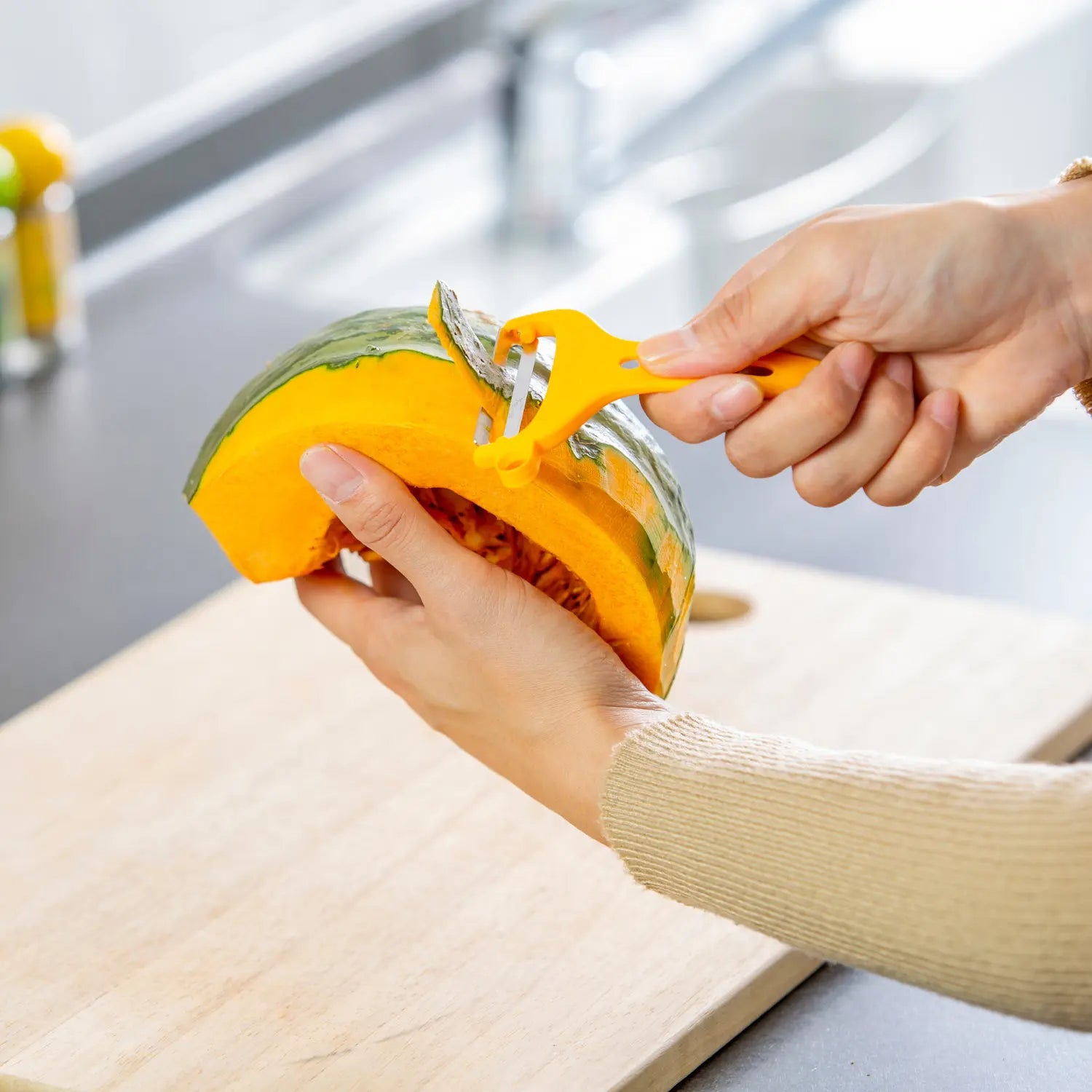 Premium Stainless Steel Vegetable Peeler for Pumpkin, Carrot, Potato - Ergonomic Kitchen Tool for Easy Peeling & Slicing - Perfect for Cooking, Baking & Meal Prep
