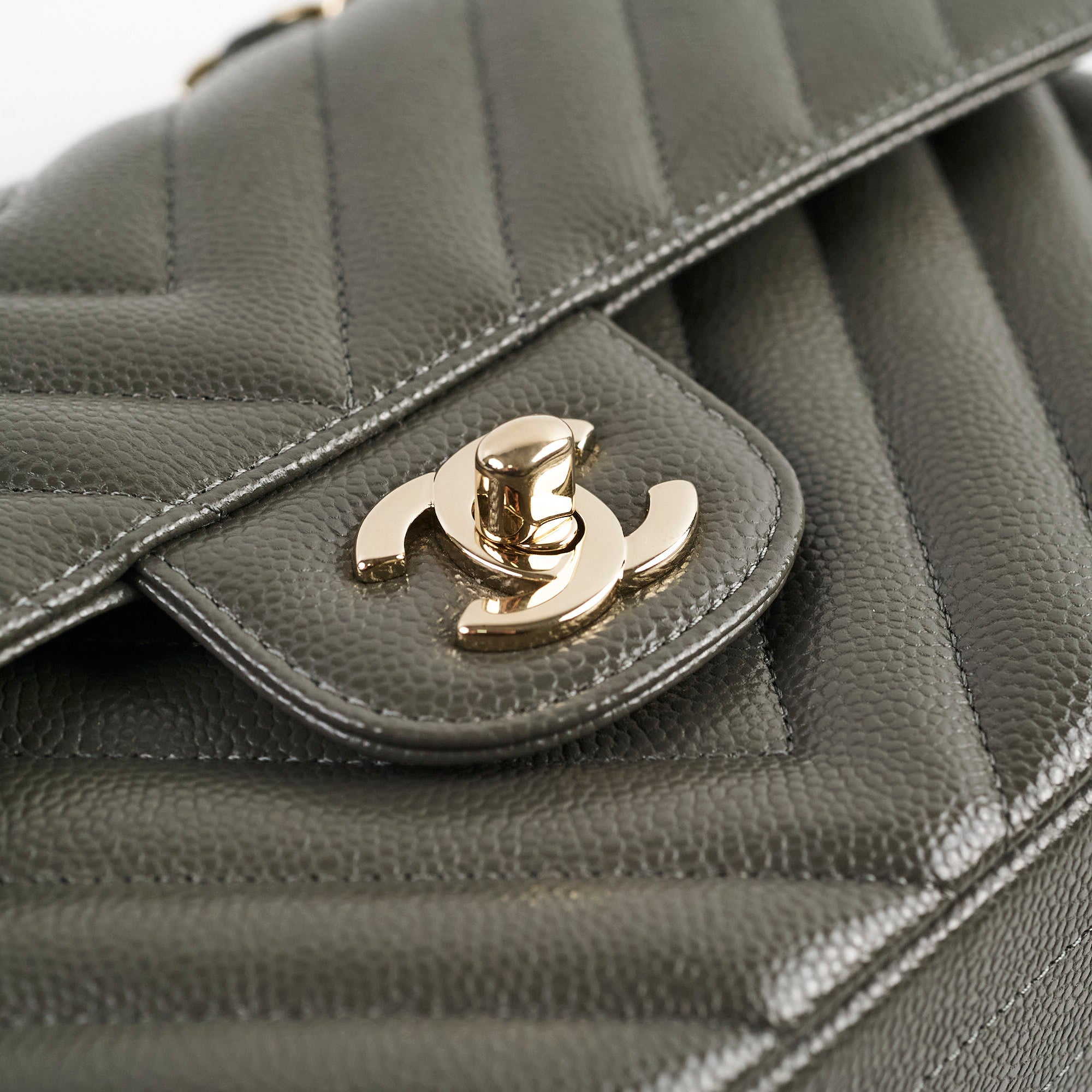 Chanel 20B Caviar Chevron Small Classic Flap Bag Grey - Timeless Luxury Handbag for Women | Perfect for Evening Events, Date Nights & Special Occasions
