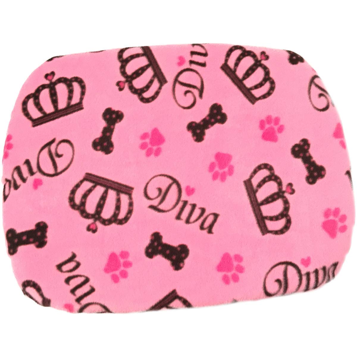 Machine Washable Dog Car Seat Cover - Fleece Replacement for Cars & SUVs | Durable & Comfortable Pet Seat Protector | Travel & Vacation Essential | Pink Diva | Perfect for Road Trips, Daily Commutes & Pet Adventures