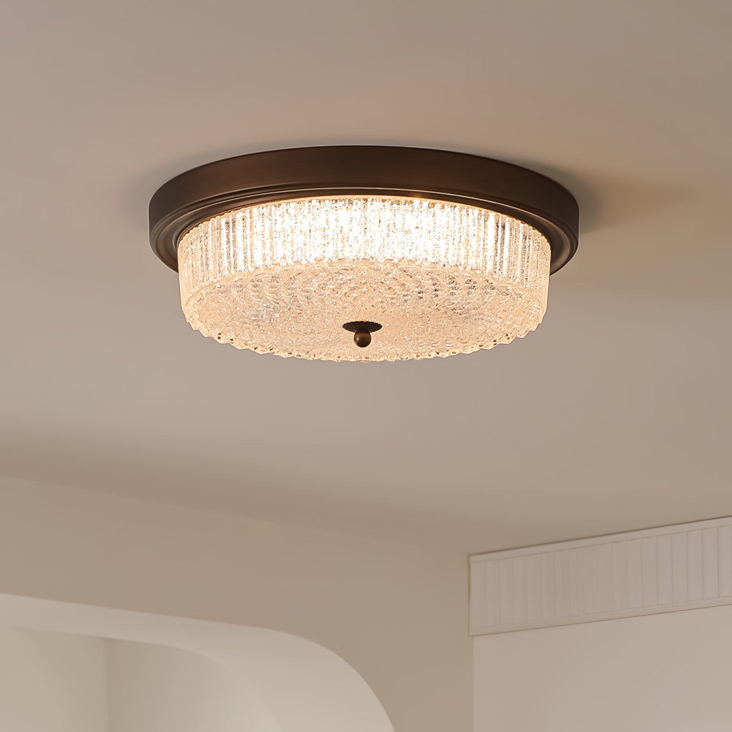 Modern Fabula Ceiling Lamp - Stylish LED Flush Mount Light Fixture for Living Room, Bedroom & Kitchen - Energy Efficient Indoor Lighting Solution